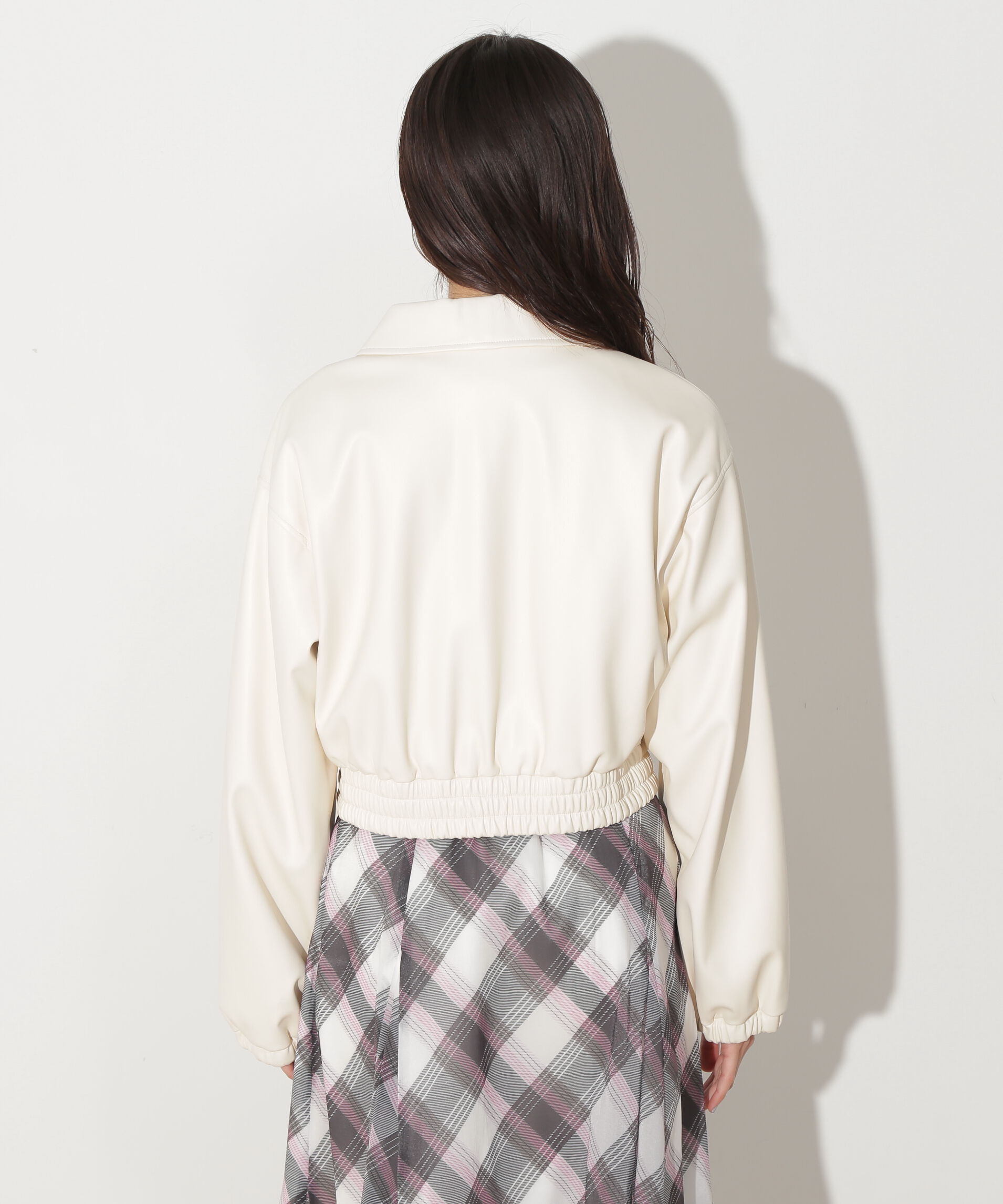  「フェイクレザーショートブルゾン」|その他|