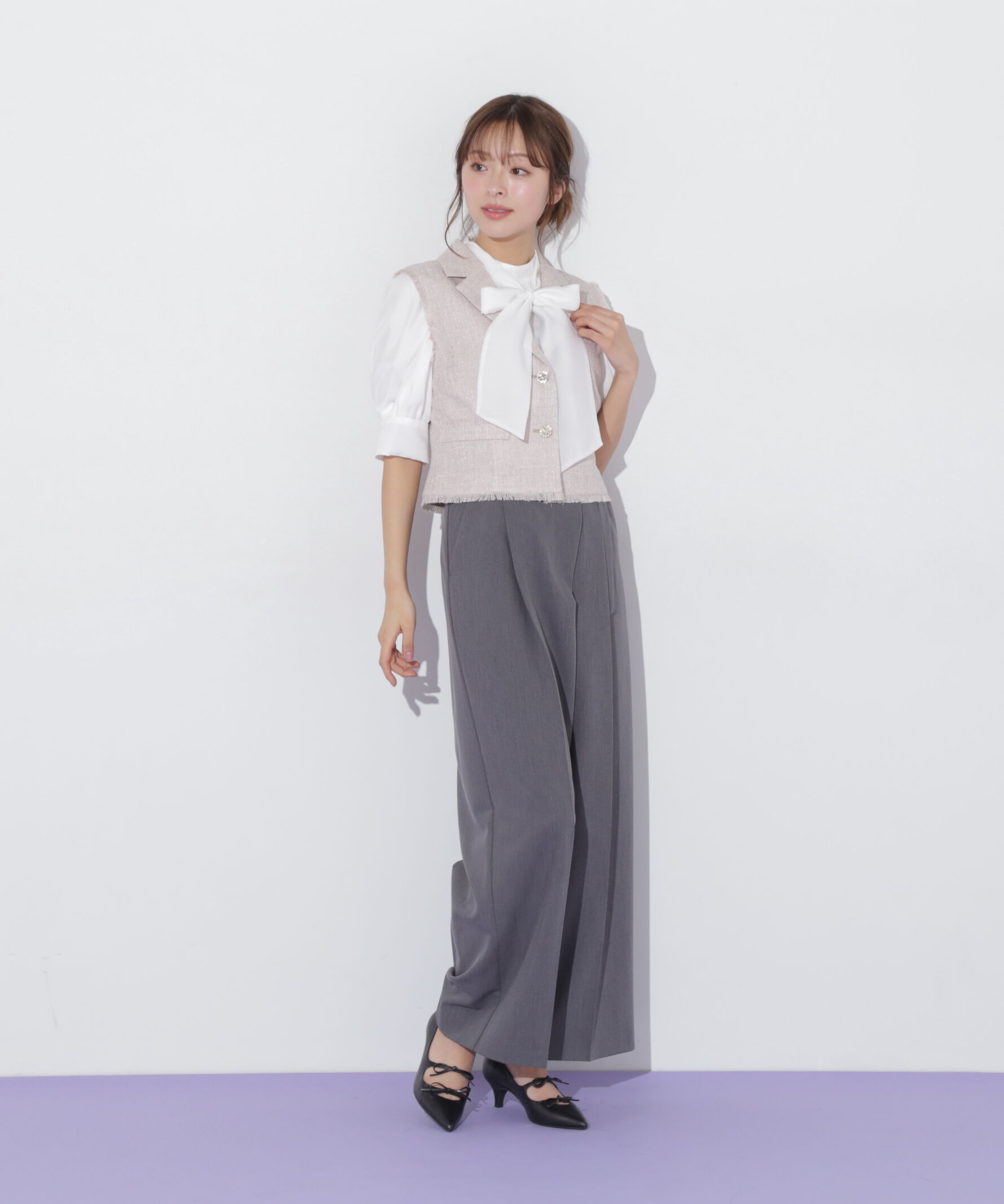  「ショート丈テーラードジレ」|その他|