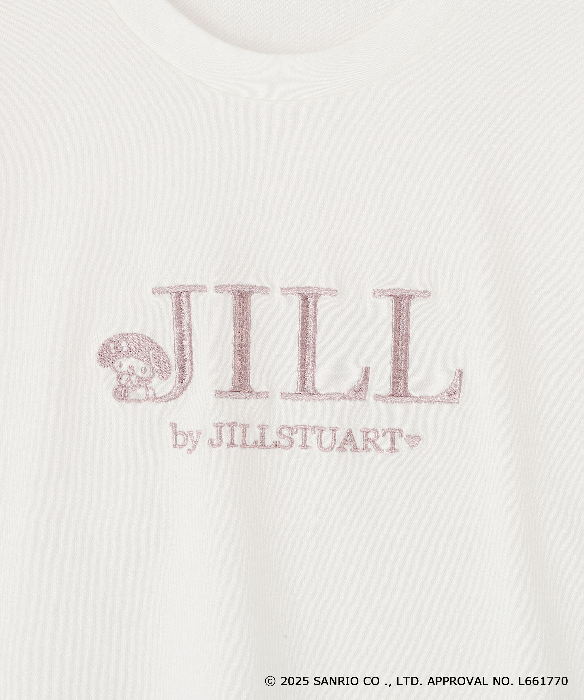  「＜マイメロディ＆クロミコラボ＞オーガニックコットン刺繍ロゴTシャツ」|Tシャツ・カットソー|