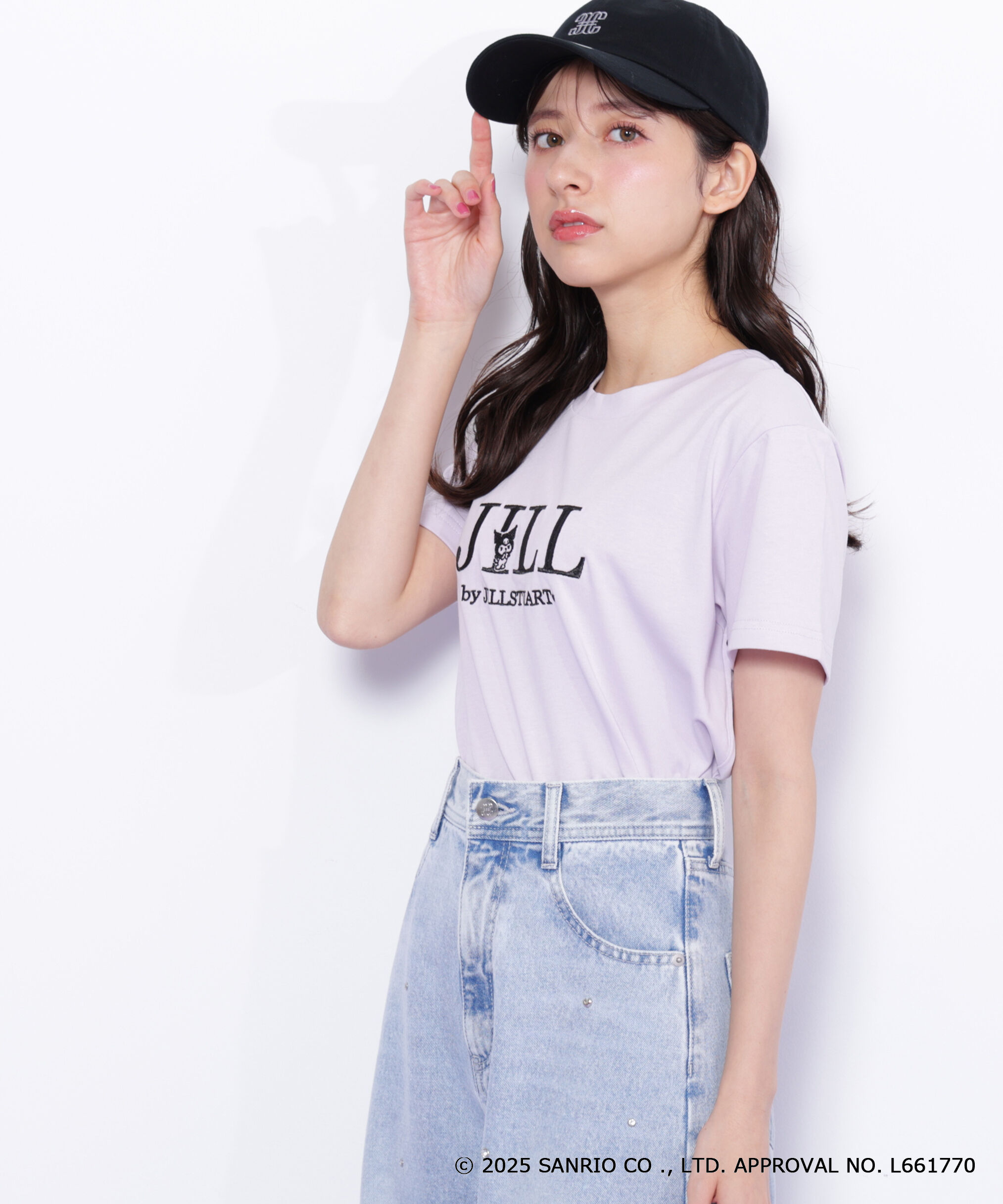  「＜マイメロディ＆クロミコラボ＞オーガニックコットン刺繍ロゴTシャツ」|Tシャツ・カットソー|