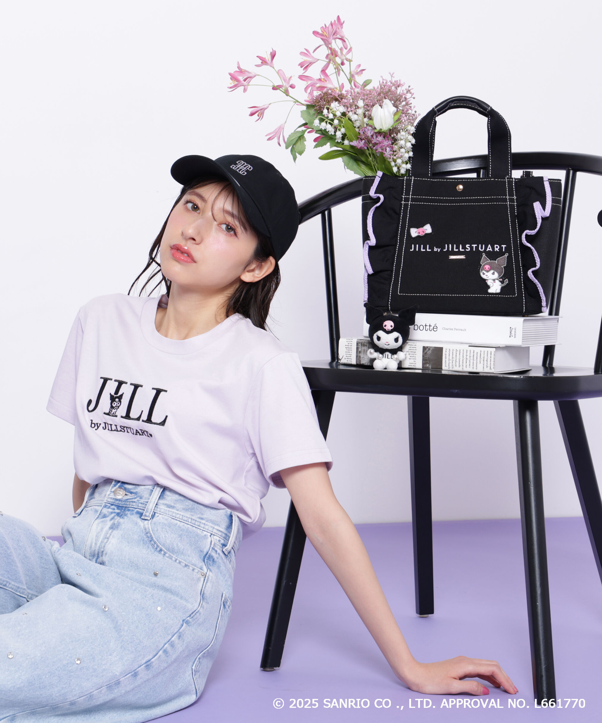  「＜マイメロディ＆クロミコラボ＞オーガニックコットン刺繍ロゴTシャツ」|Tシャツ・カットソー|