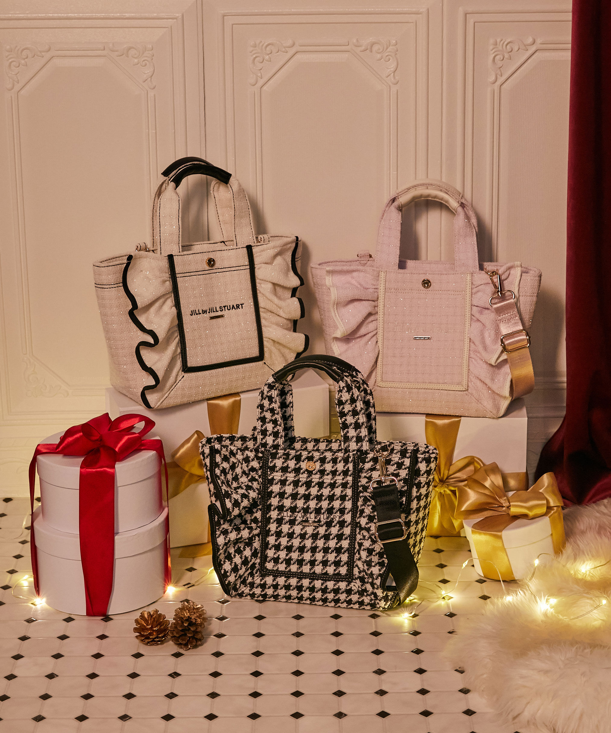  「＜リミテッドファブリック＞フレームフリルトートバッグ」|その他|ブラック1