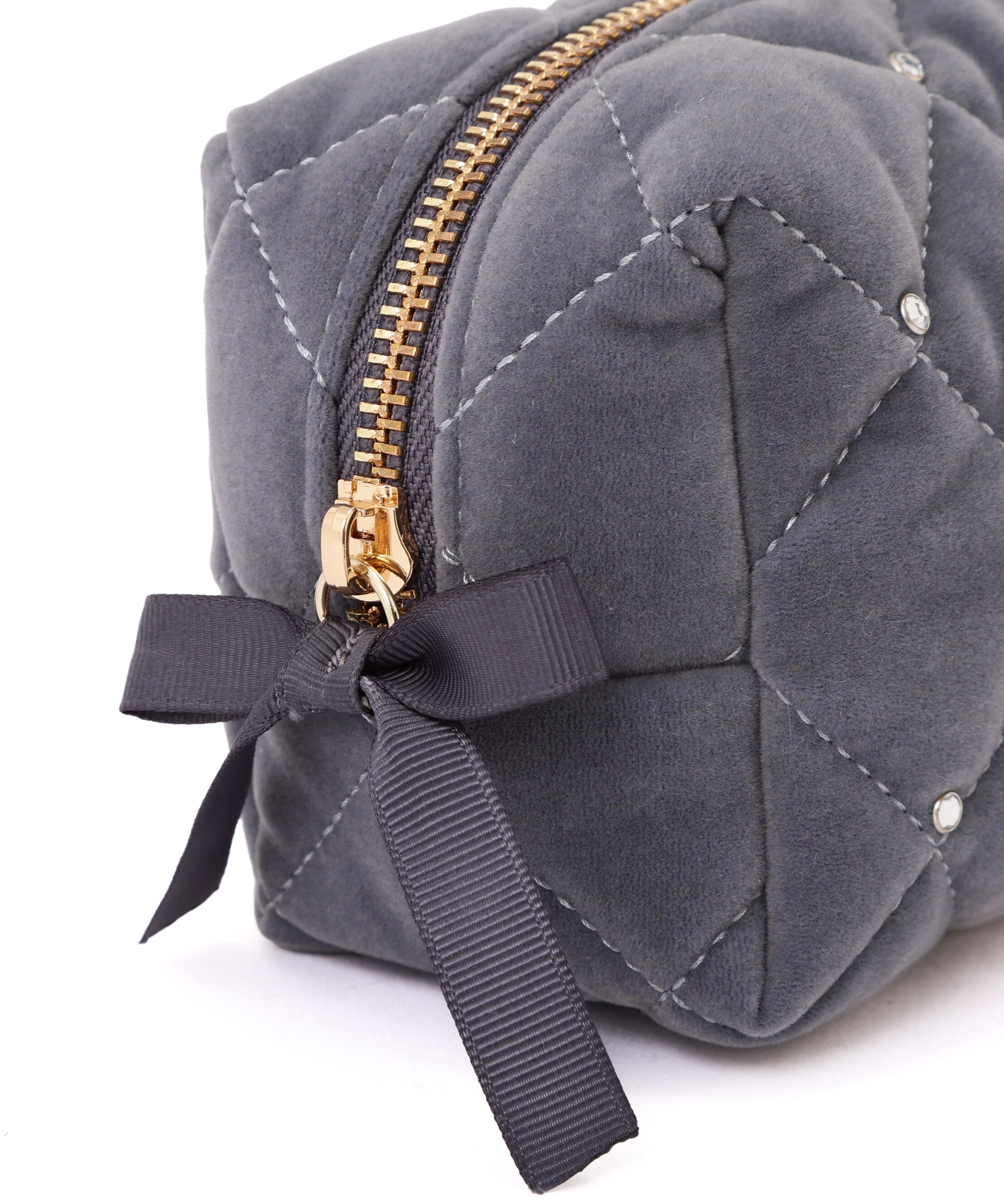  「ビジューリボンキルティングポーチ」|財布|