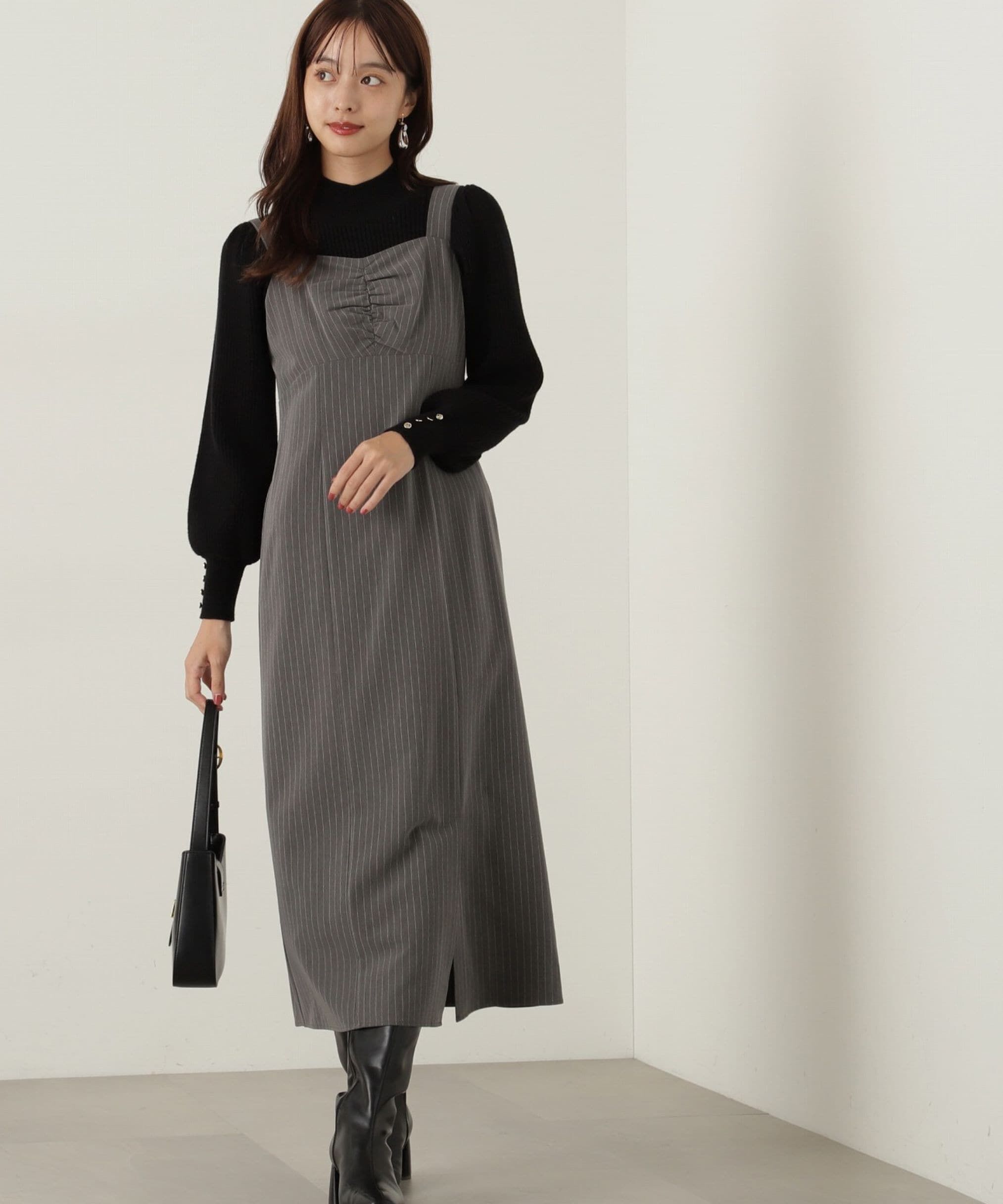 PROPORTION BODY DRESSING「ハイネックボリュームスリーブニット　24AW」|ニット・セーター|