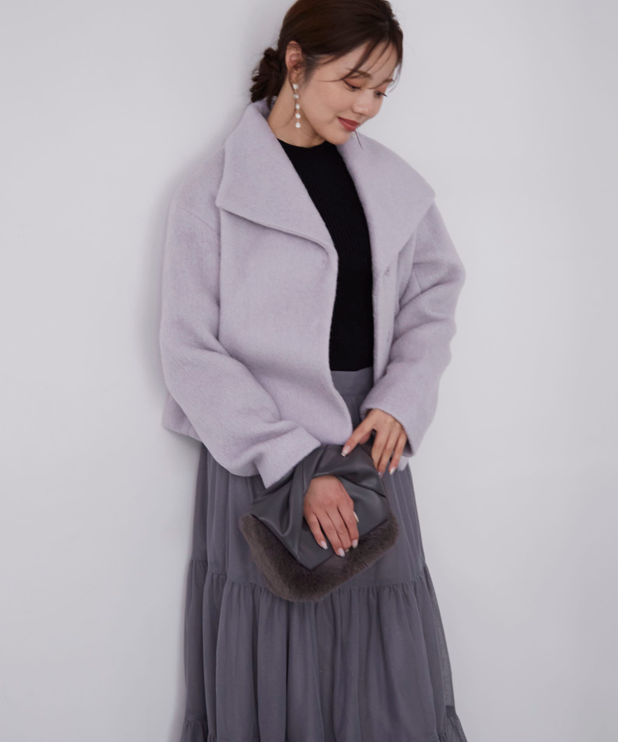 PROPORTION BODY DRESSING「ハイネックボリュームスリーブニット　24AW」|ニット・セーター|