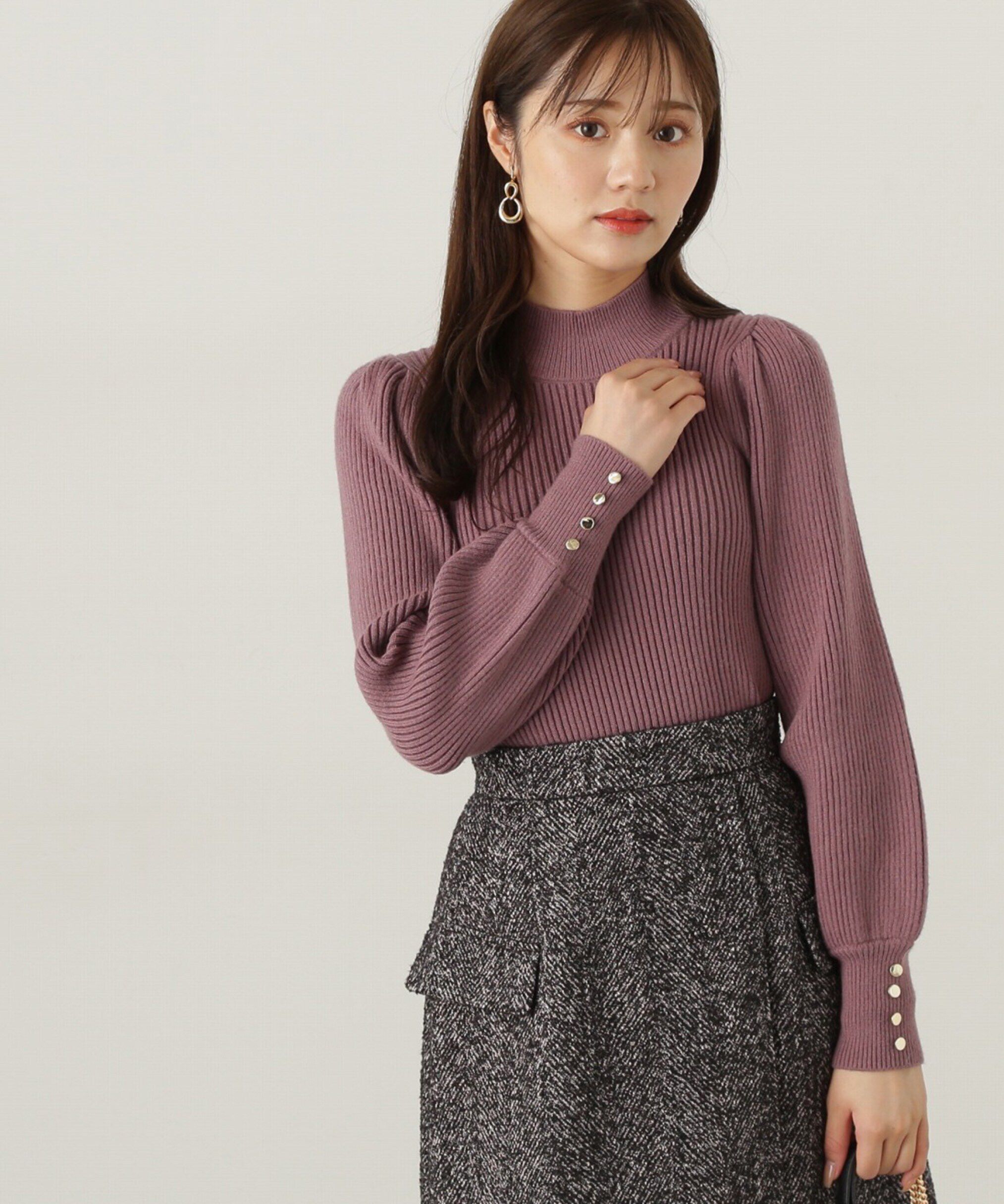 PROPORTION BODY DRESSING「ハイネックボリュームスリーブニット　24AW」|ニット・セーター|