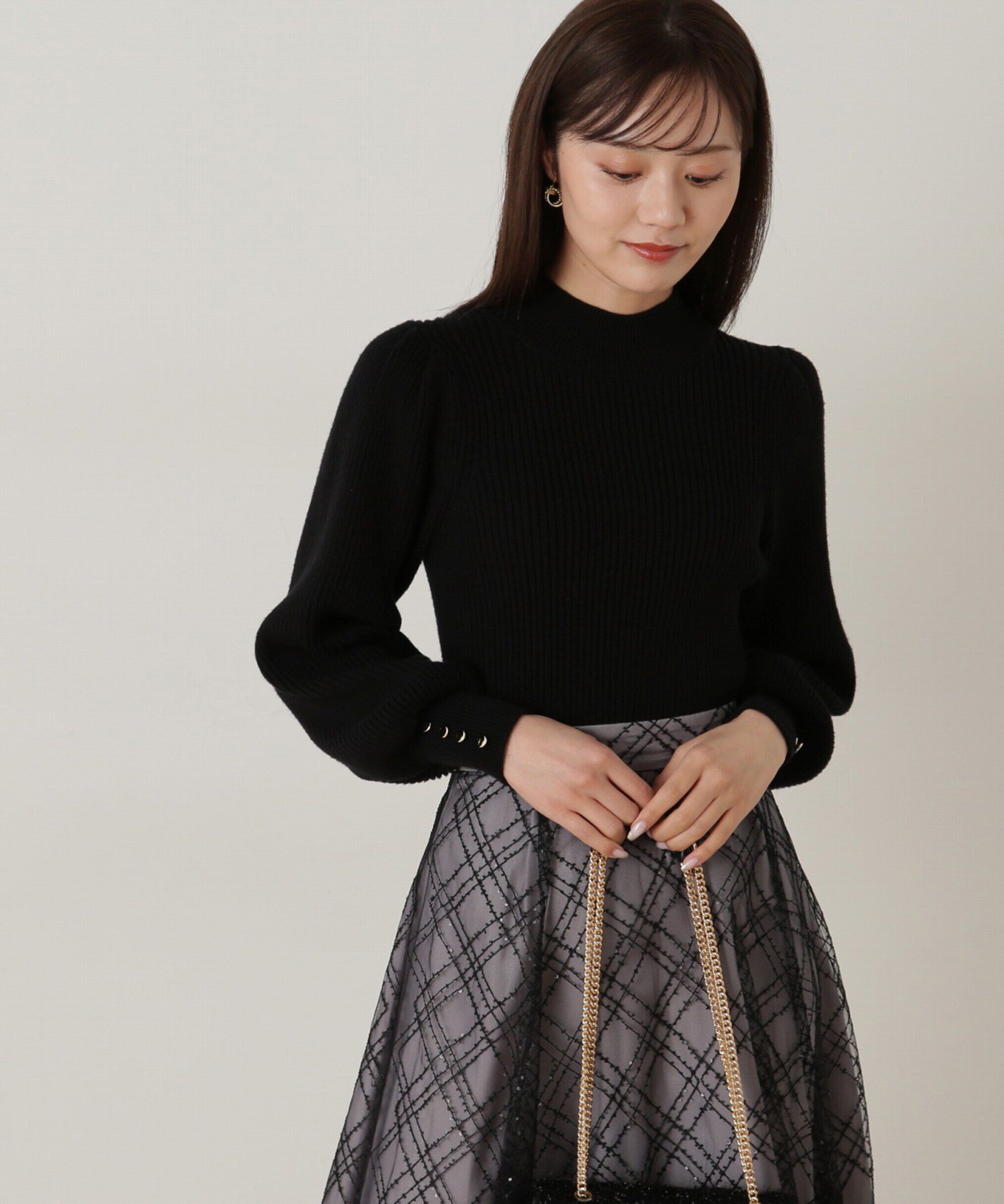 PROPORTION BODY DRESSING「ハイネックボリュームスリーブニット」|ニット・セーター|