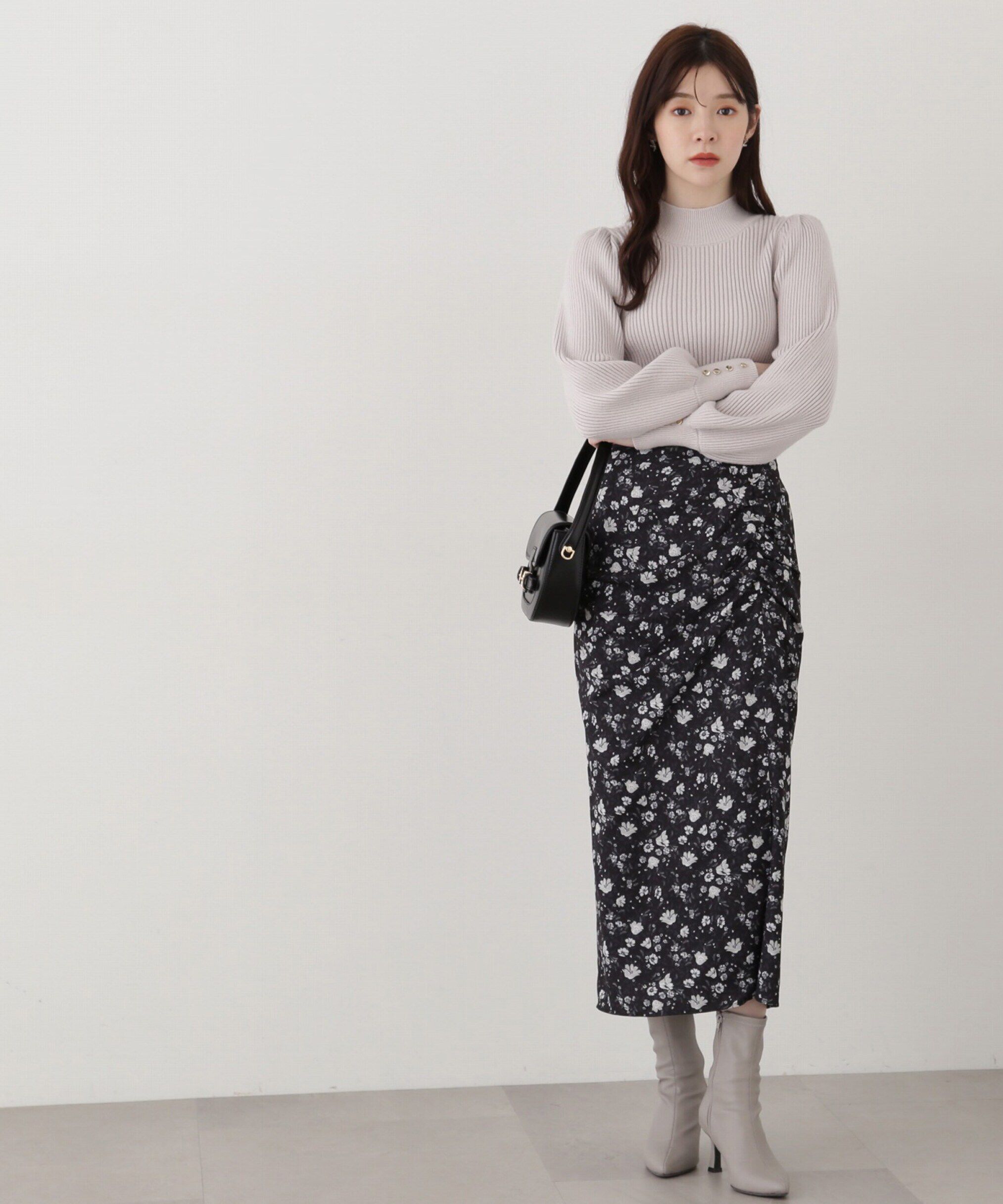 PROPORTION BODY DRESSING「ハイネックボリュームスリーブニット」|ニット・セーター|