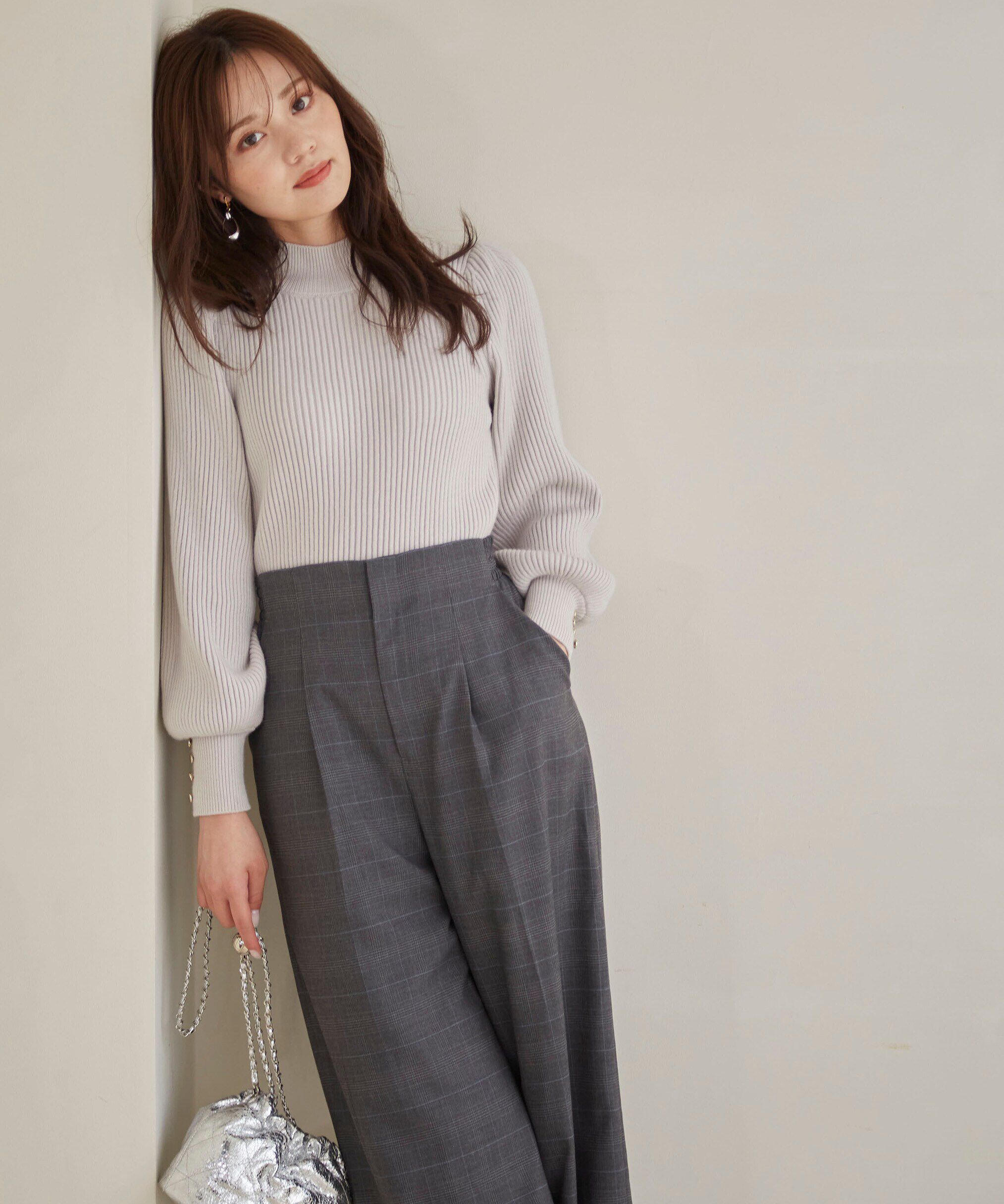 PROPORTION BODY DRESSING「ハイネックボリュームスリーブニット」|ニット・セーター|