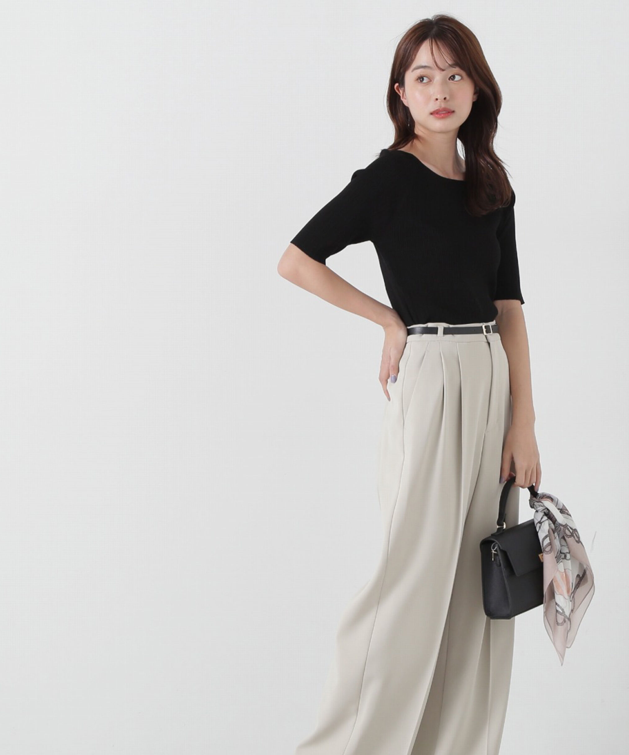 PROPORTION BODY DRESSING「ボートネックランダムリブニット」|ニット・セーター|