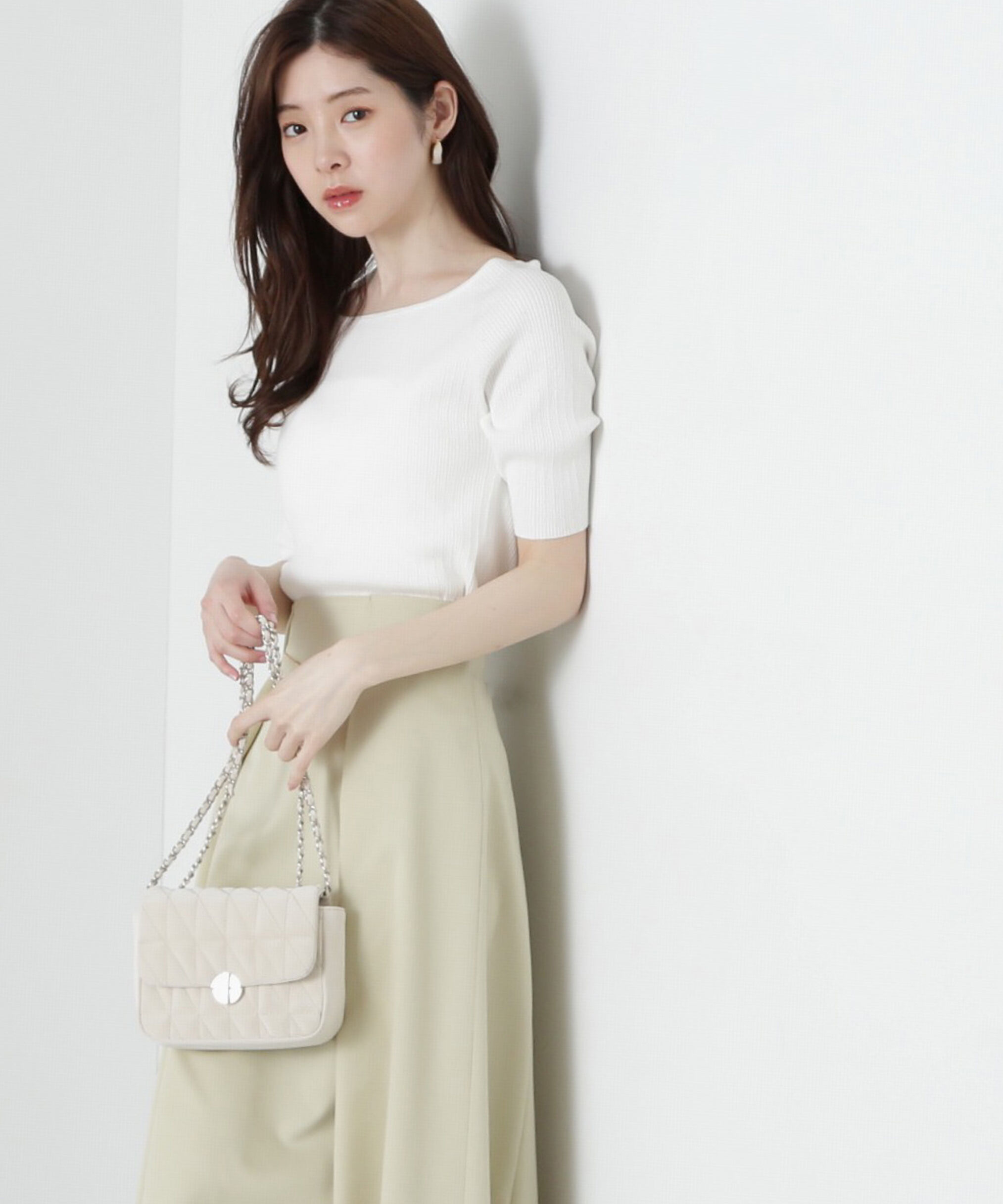 PROPORTION BODY DRESSING「ボートネックランダムリブニット」|ニット・セーター|エクリュ1