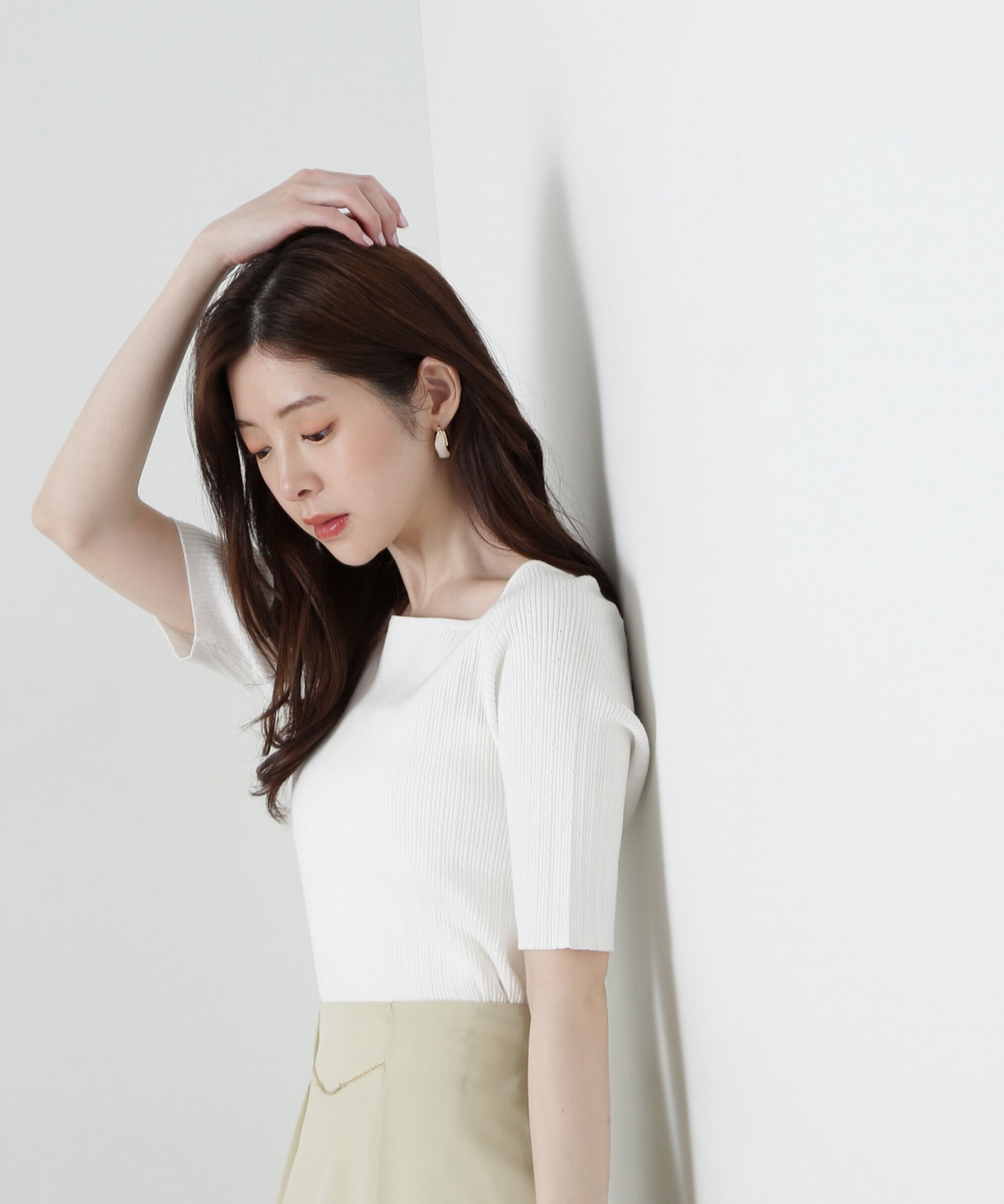 PROPORTION BODY DRESSING「ボートネックランダムリブニット」|ニット・セーター|