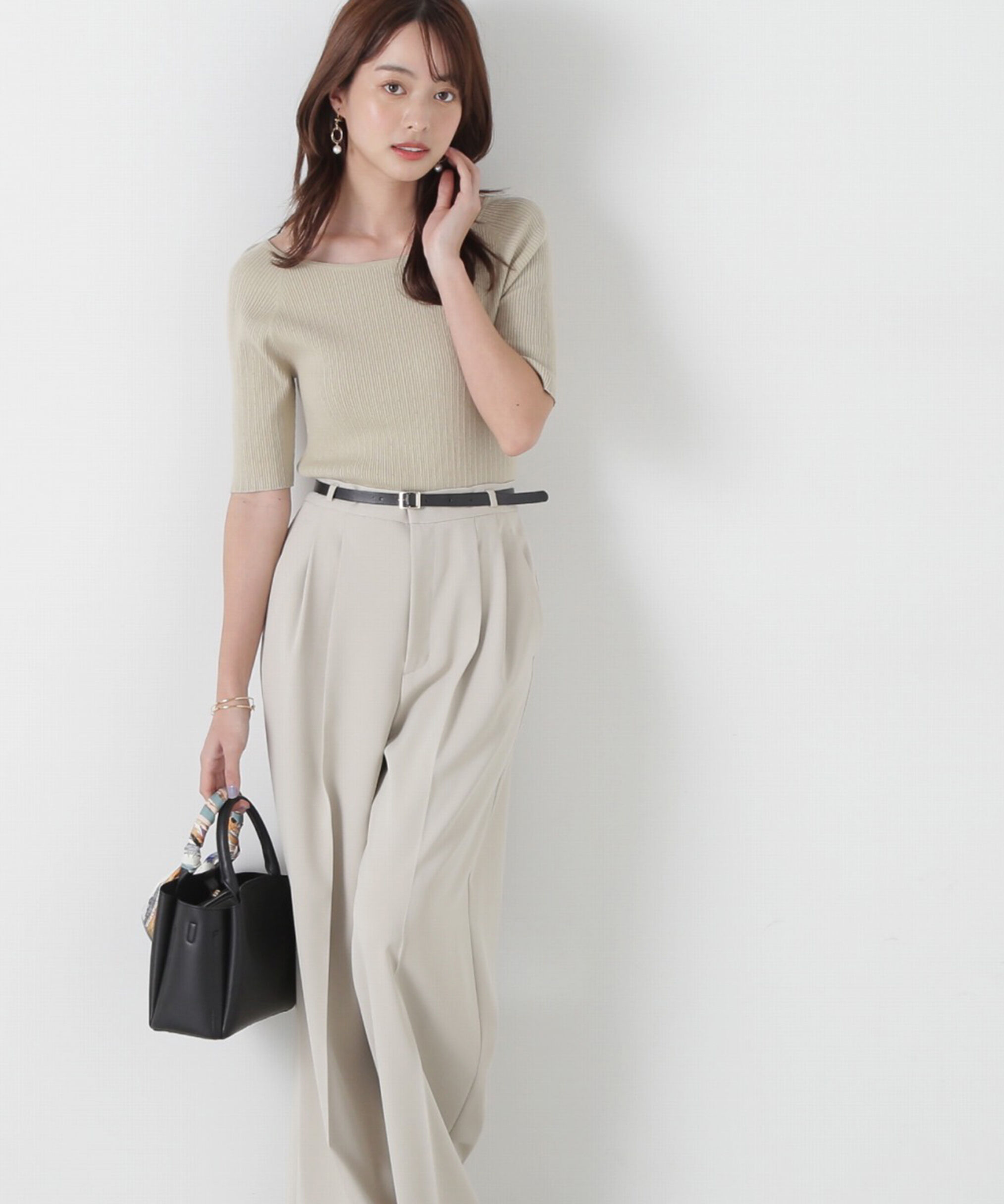 PROPORTION BODY DRESSING「ボートネックランダムリブニット」|ニット・セーター|