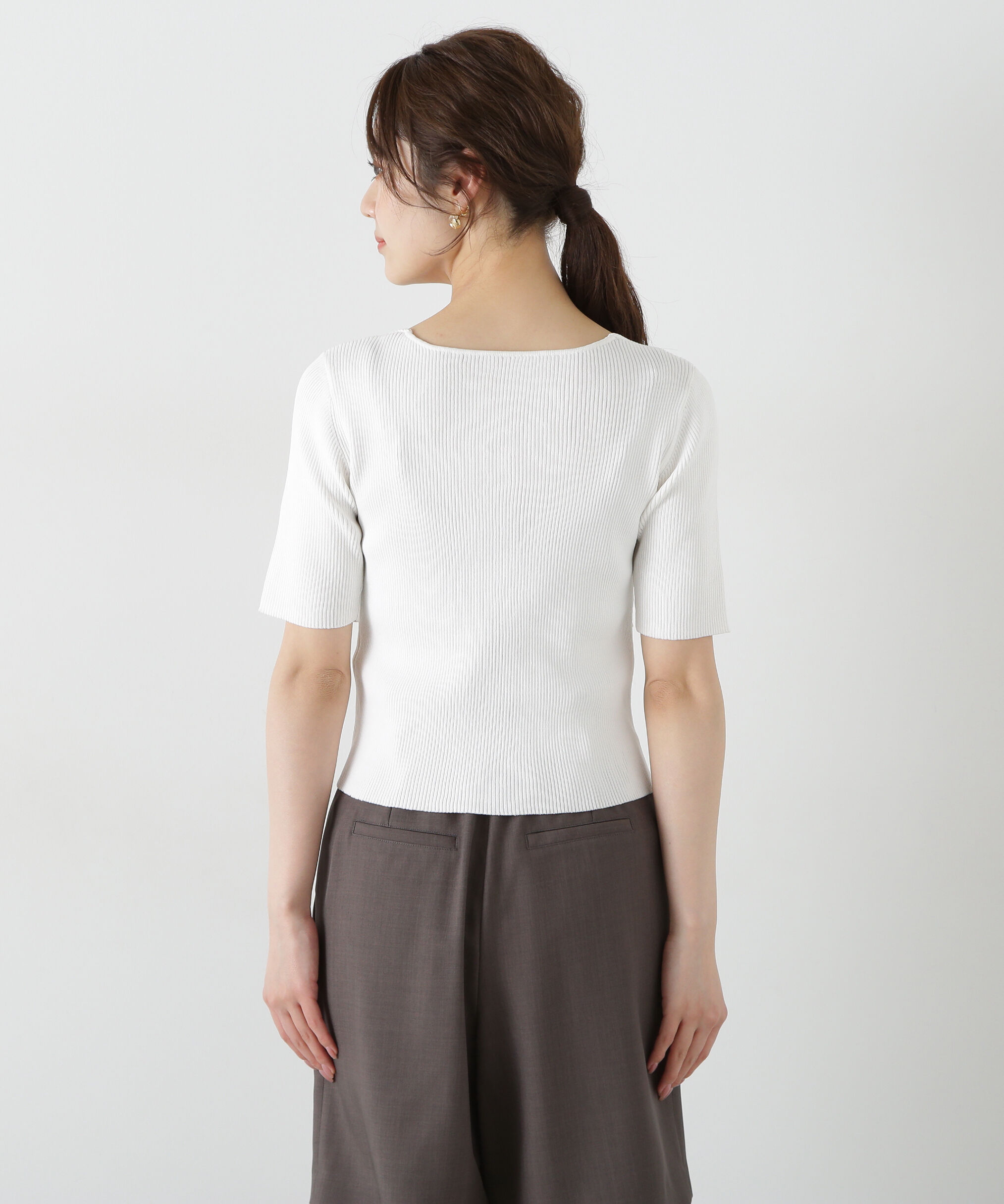 PROPORTION BODY DRESSING「レース切替ニット」|ニット・セーター|