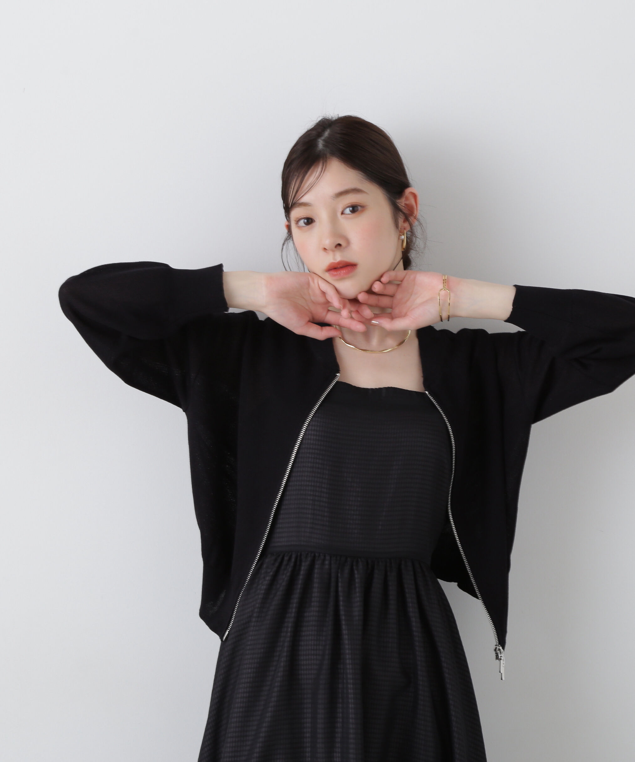 PROPORTION BODY DRESSING「シアーニットブルゾン」|ブルゾン・スタジャン|