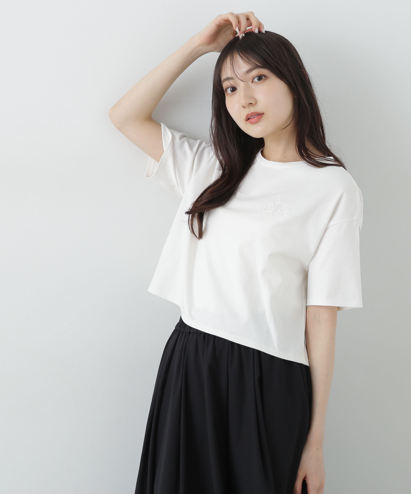 PROPORTION BODY DRESSING「ワンポイント刺繍Tシャツ」|Tシャツ・カットソー|