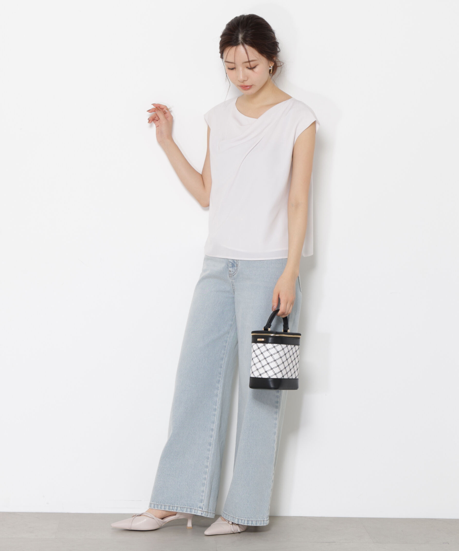 PROPORTION BODY DRESSING「ニュアンスネックフレンチスリーブブラウス」|シャツ・ブラウス|