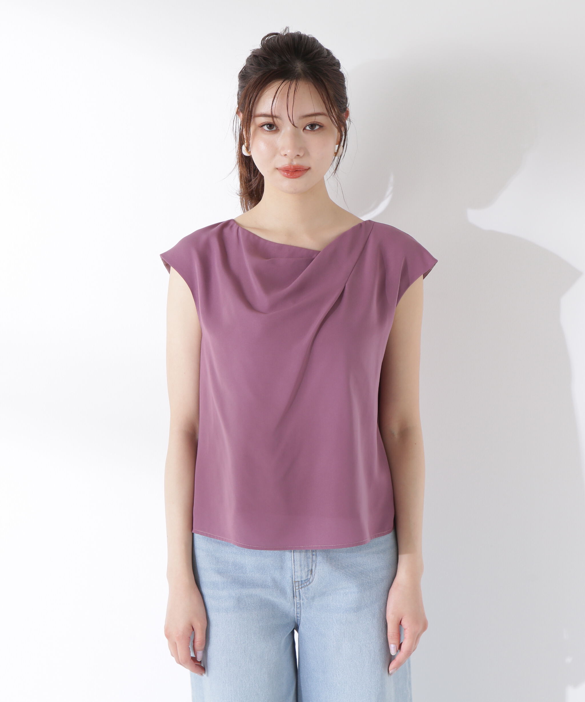 PROPORTION BODY DRESSING「ニュアンスネックフレンチスリーブブラウス」|シャツ・ブラウス|