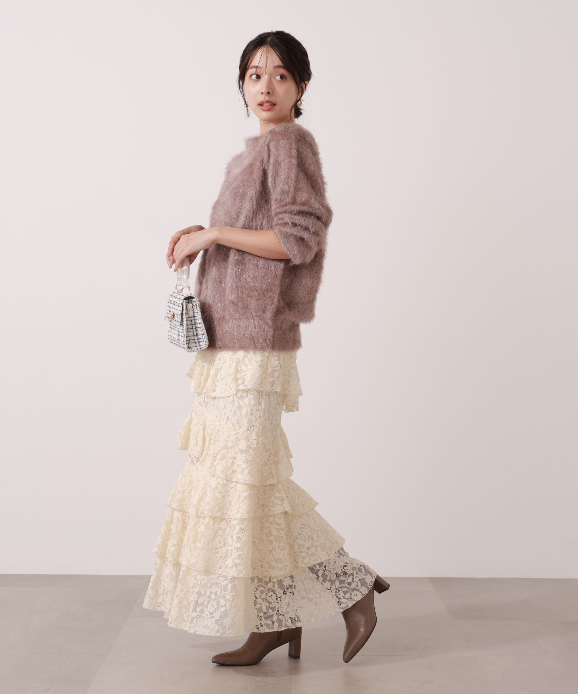 PROPORTION BODY DRESSING「ランダムティアードレーススカート」|スカート|