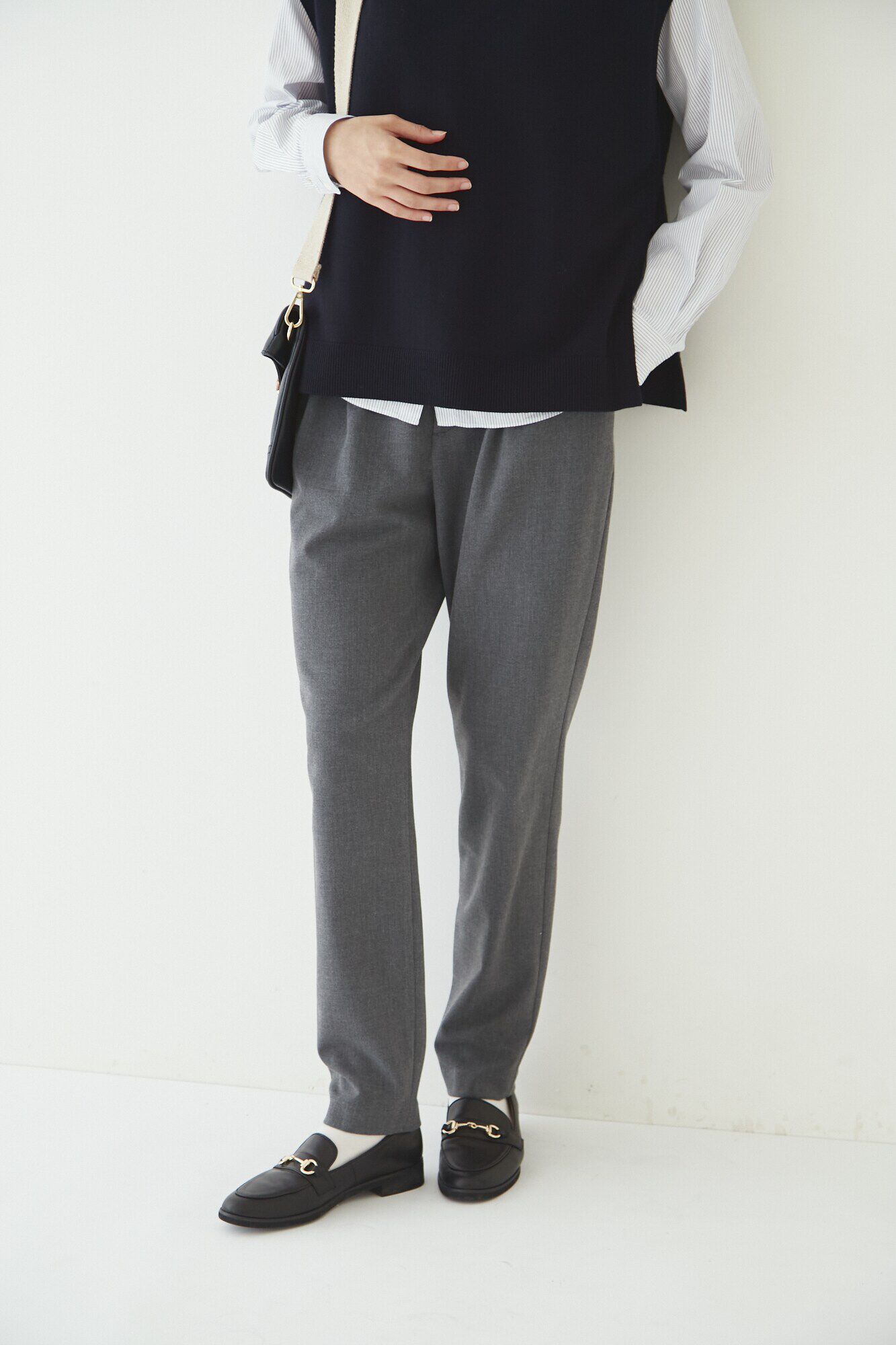  「◆２ＷＡＹストレッチスリムテーパードパンツ」|その他|TOPグレー