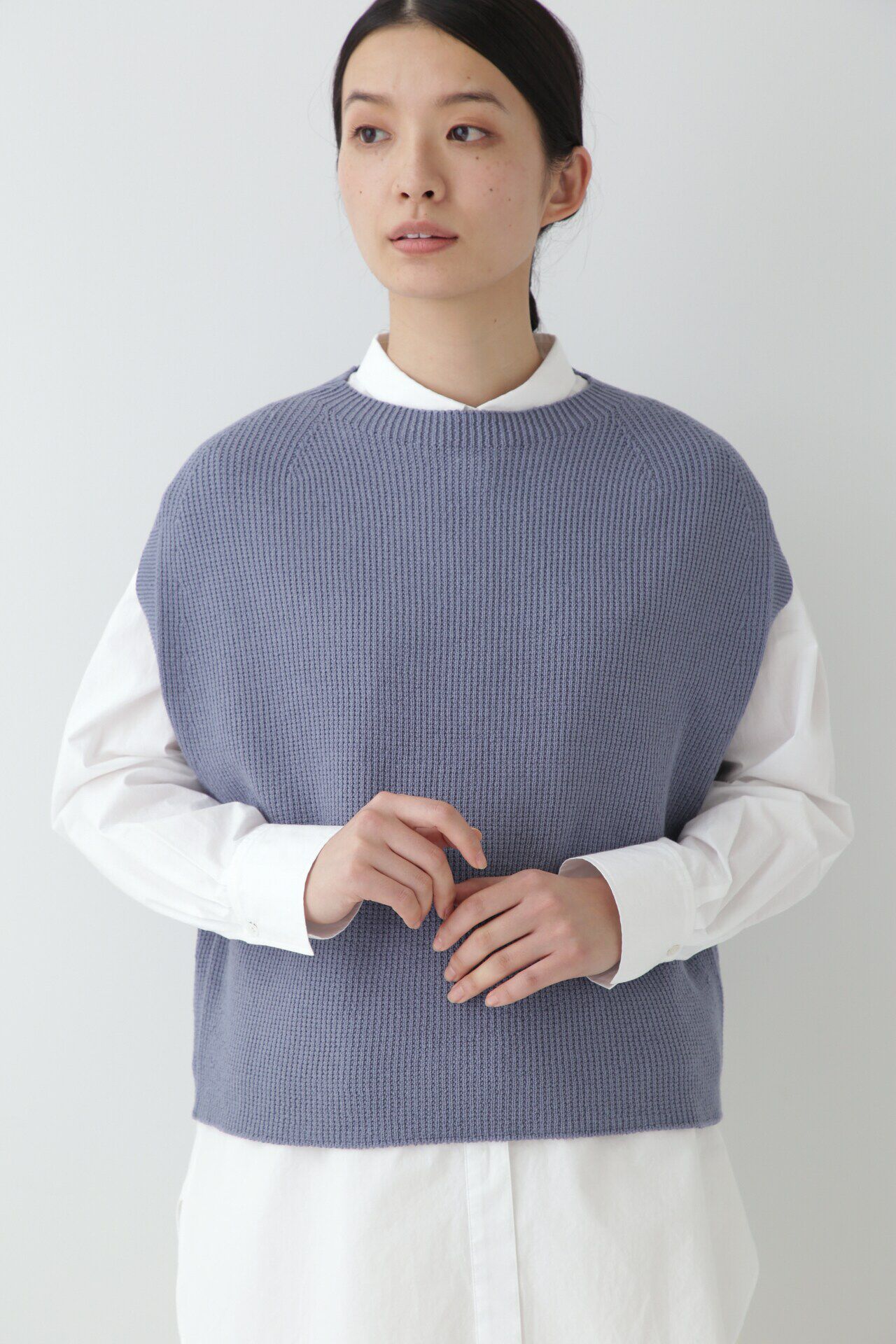  「◆ニットベスト」|ニット・セーター|グレイッシュ