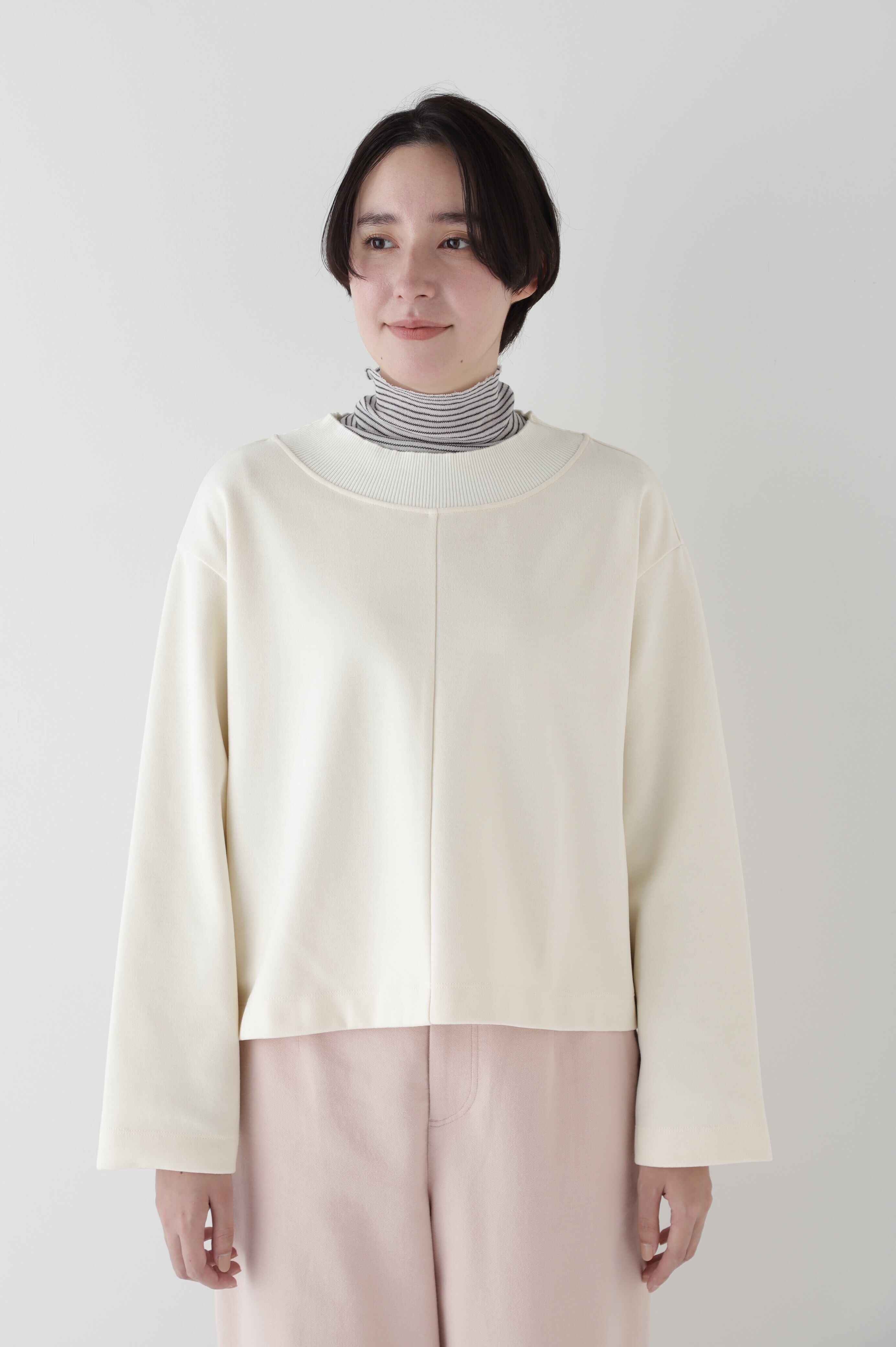  「◆ニードルパンチリブクルーネックプルオーバー」|Tシャツ・カットソー|