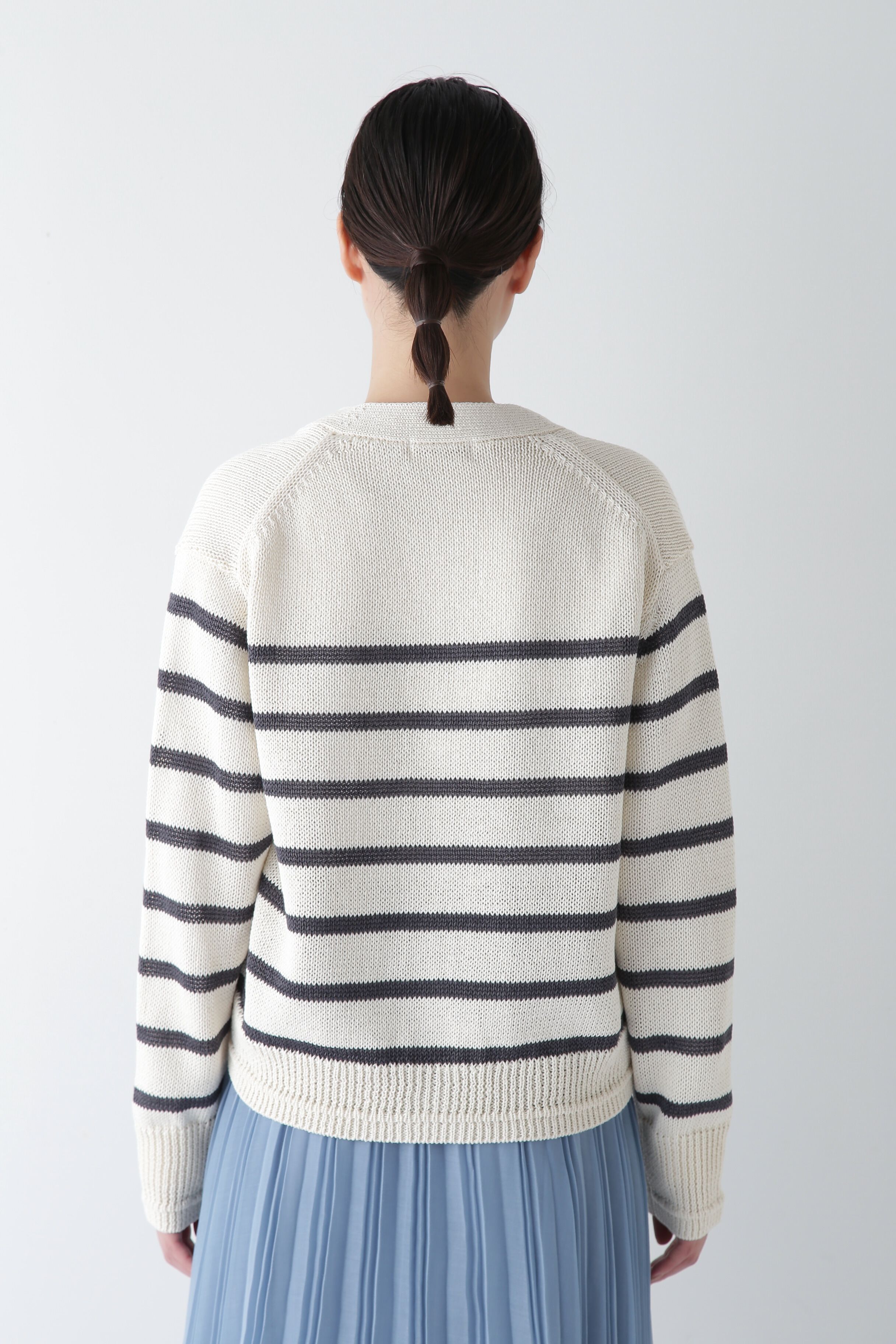  「◆【ウォッシャブル】ギマコットンＶネックカーディガン」|ニット・セーター|