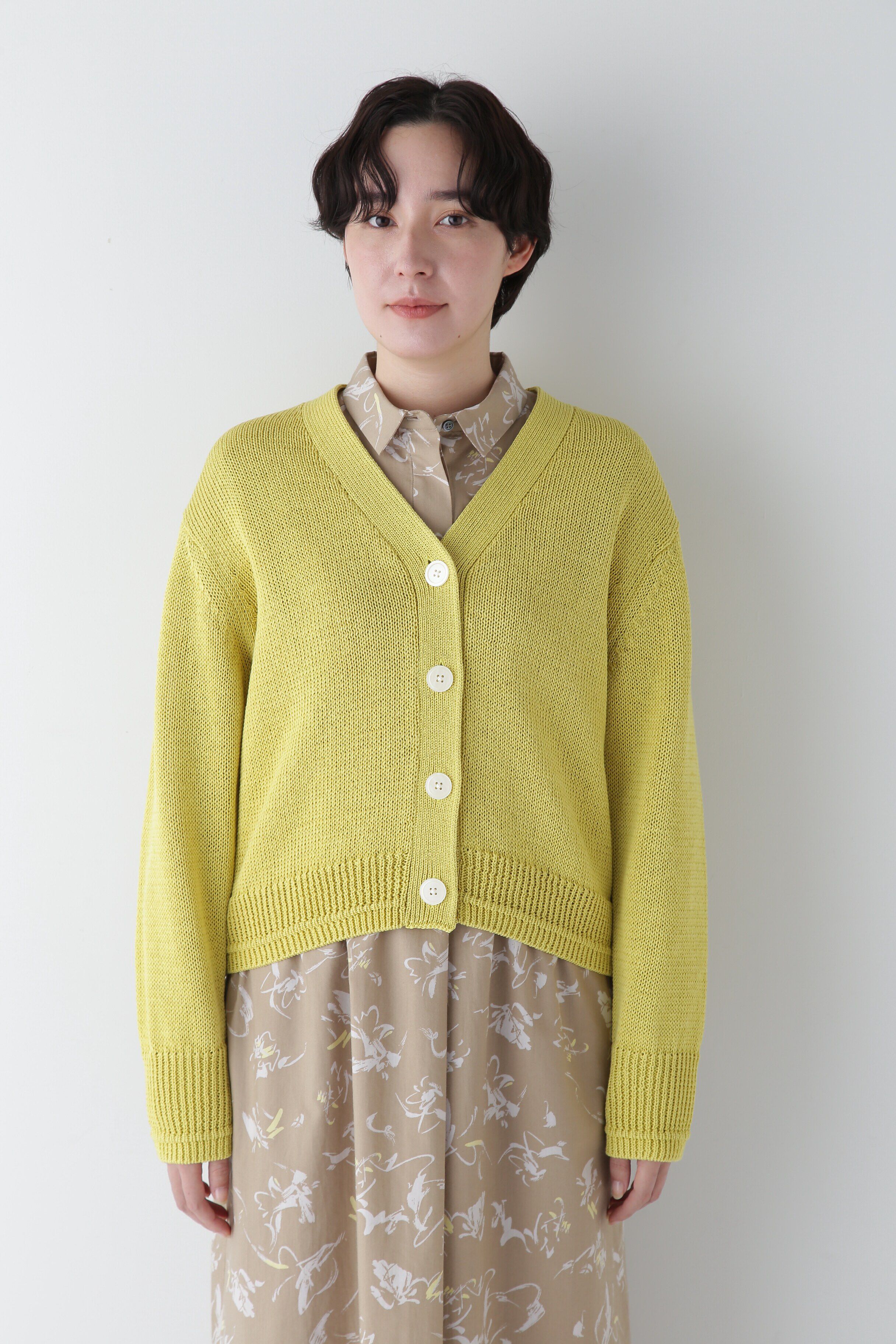  「◆【ウォッシャブル】ギマコットンＶネックカーディガン」|ニット・セーター|