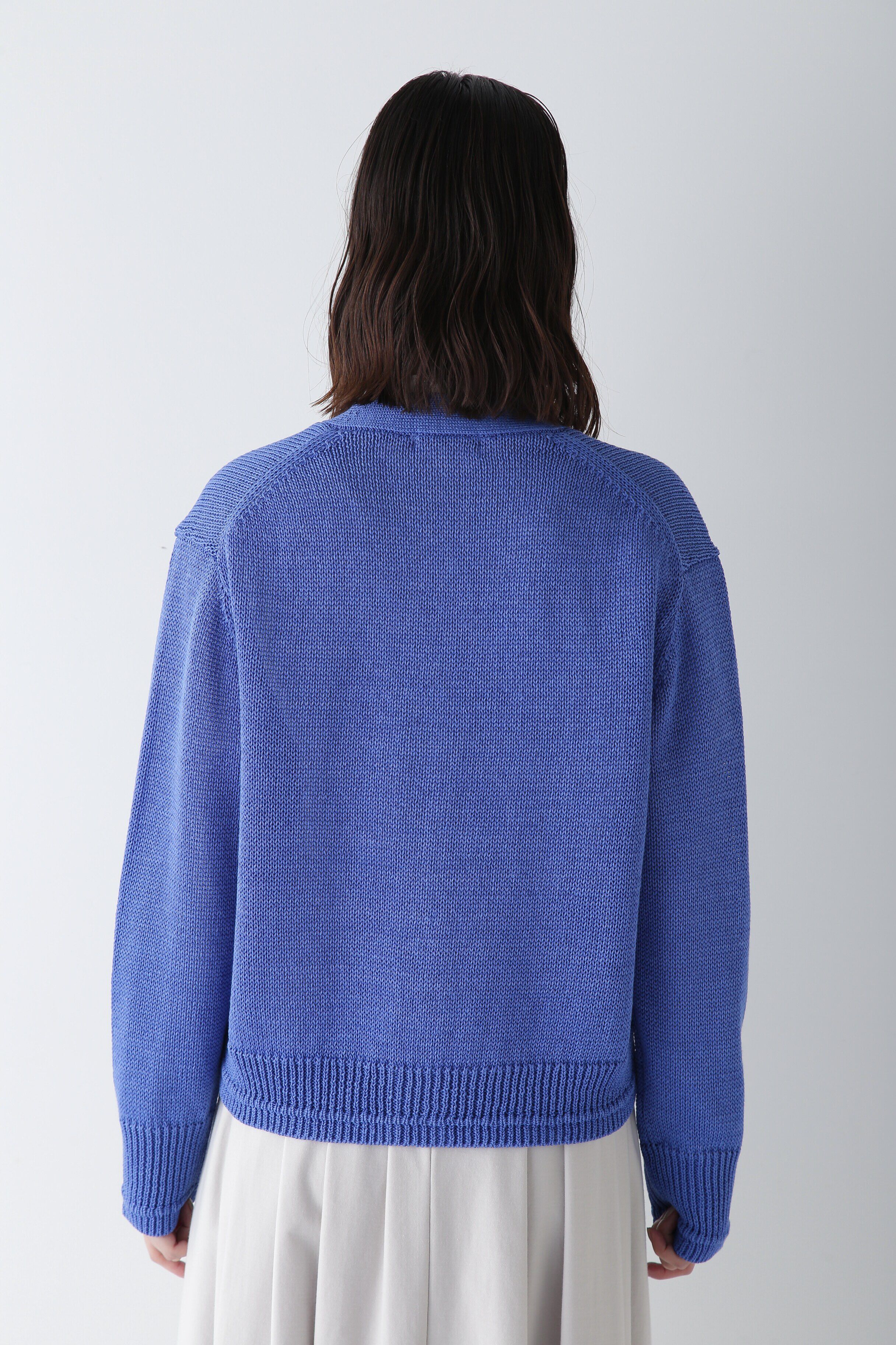  「◆【ウォッシャブル】ギマコットンＶネックカーディガン」|ニット・セーター|