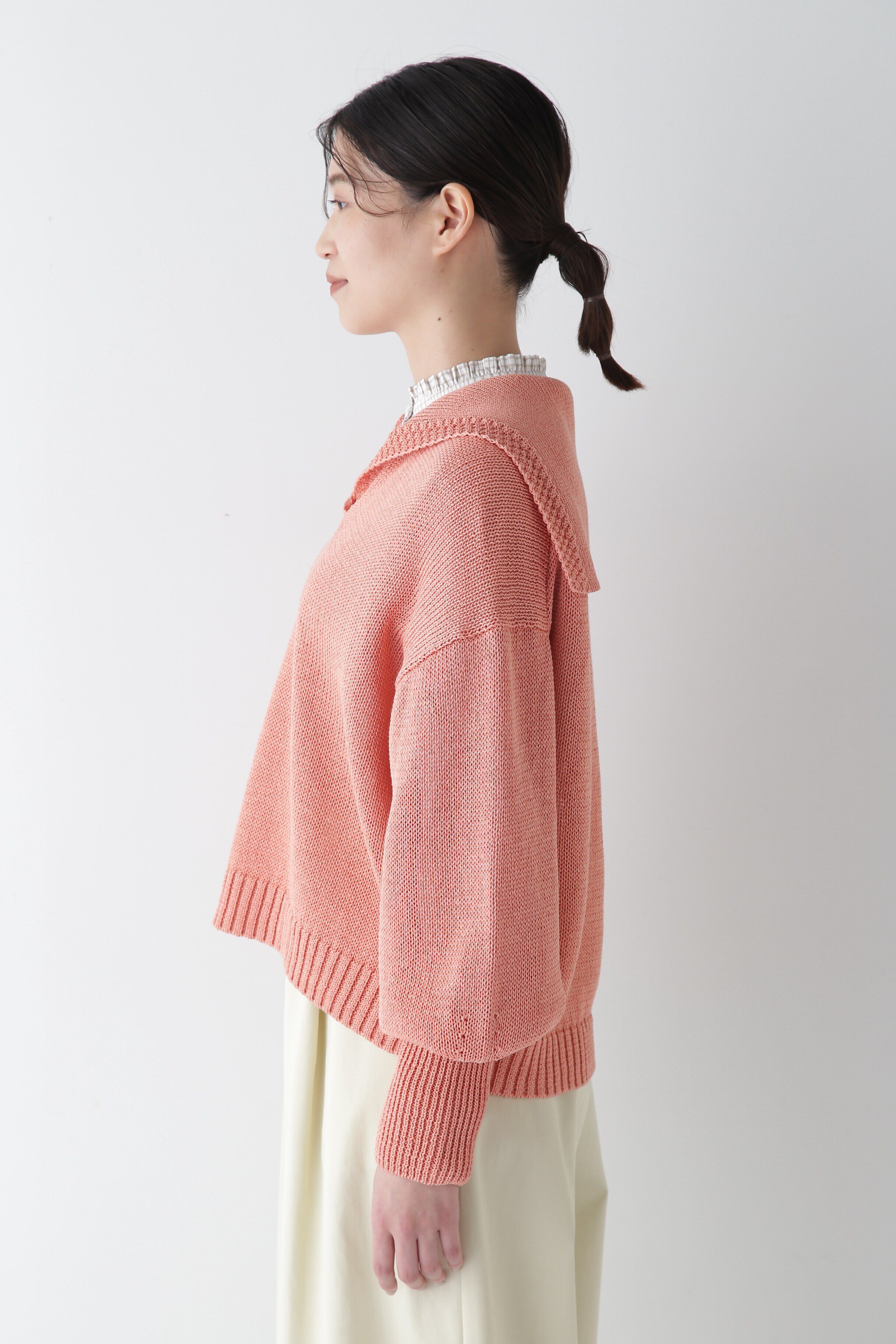  「◆【ウォッシャブル】ギマコットンセーラーカラープルオーバー」|ニット・セーター|