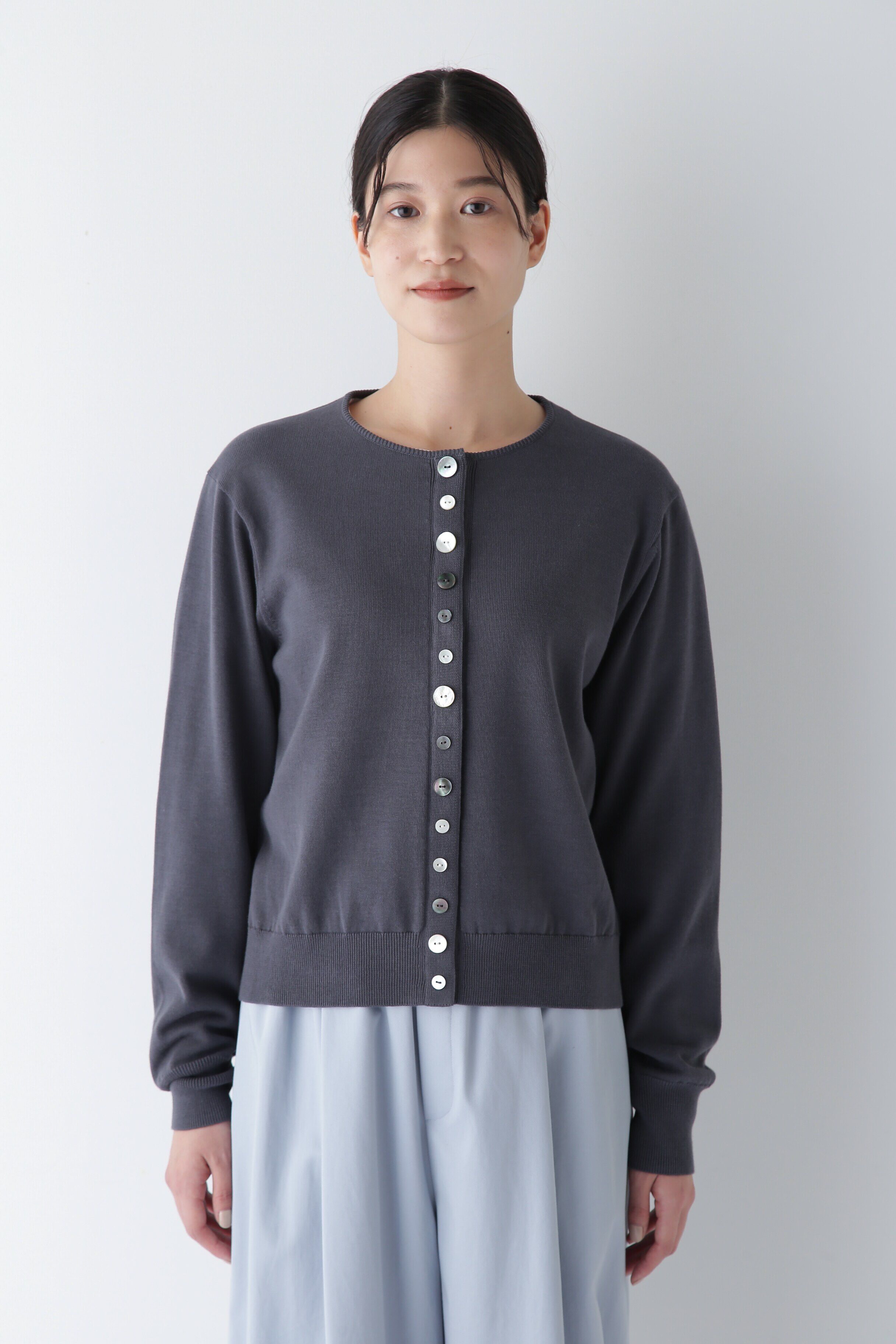 「◆【ウォッシャブル】オーガニックコットンマルチボタンカーディガン」|ニット・セーター|