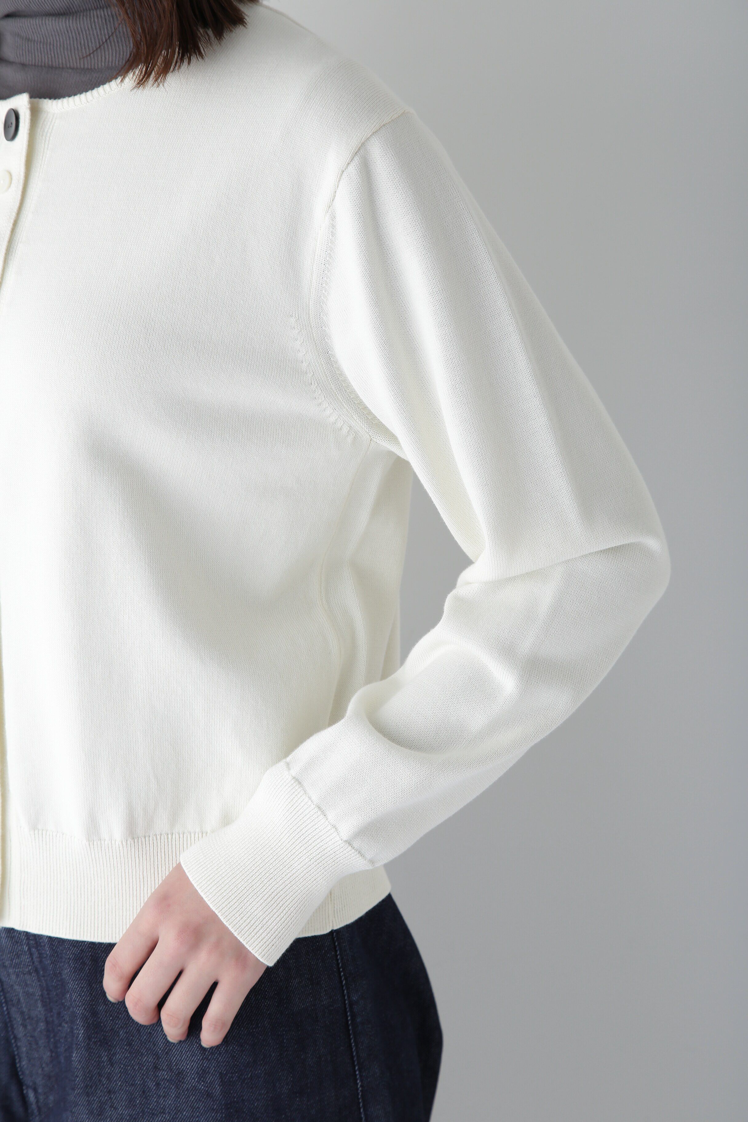  「◆【ウォッシャブル】オーガニックコットンマルチボタンカーディガン」|ニット・セーター|