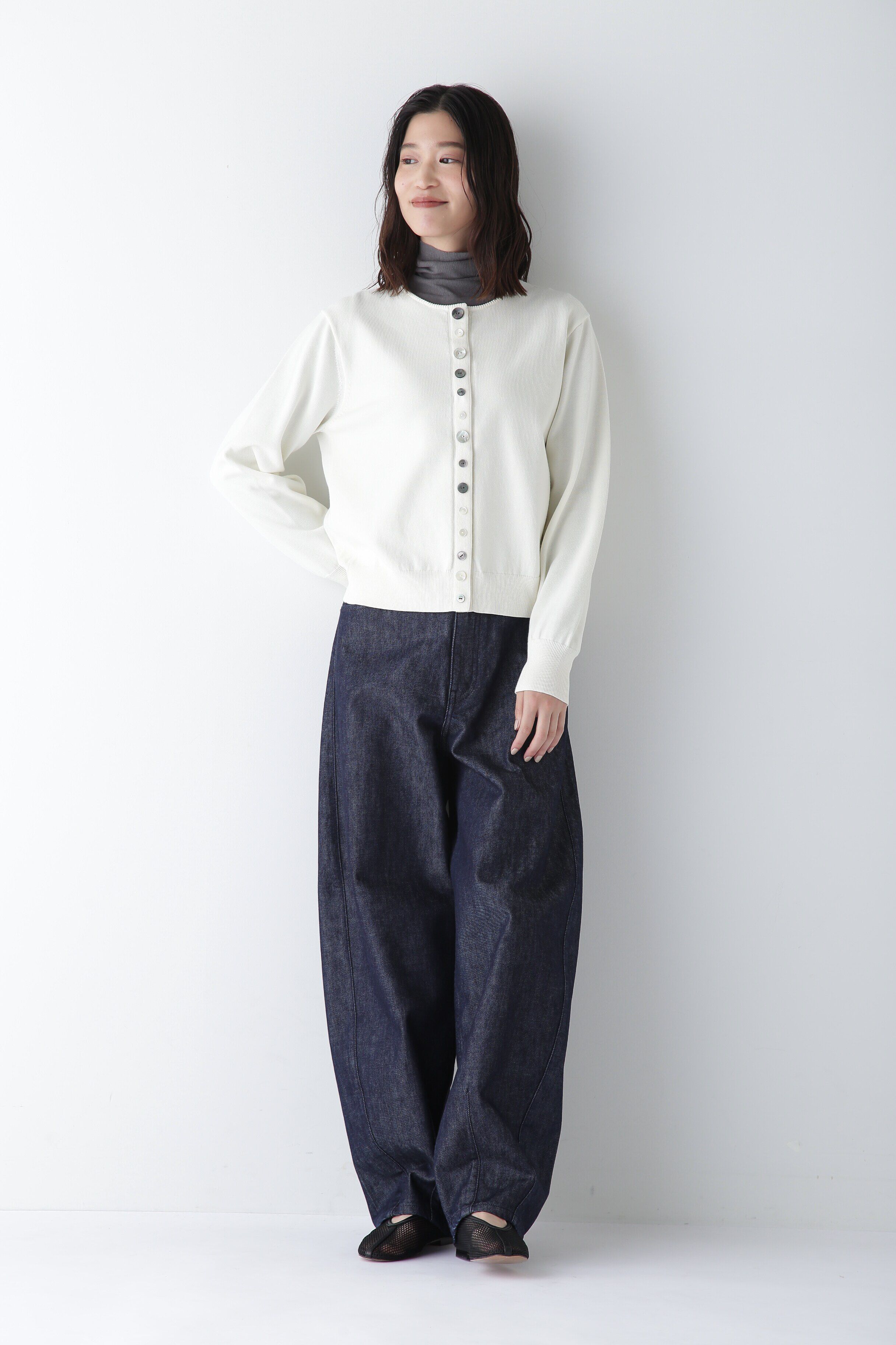  「◆【ウォッシャブル】オーガニックコットンマルチボタンカーディガン」|ニット・セーター|