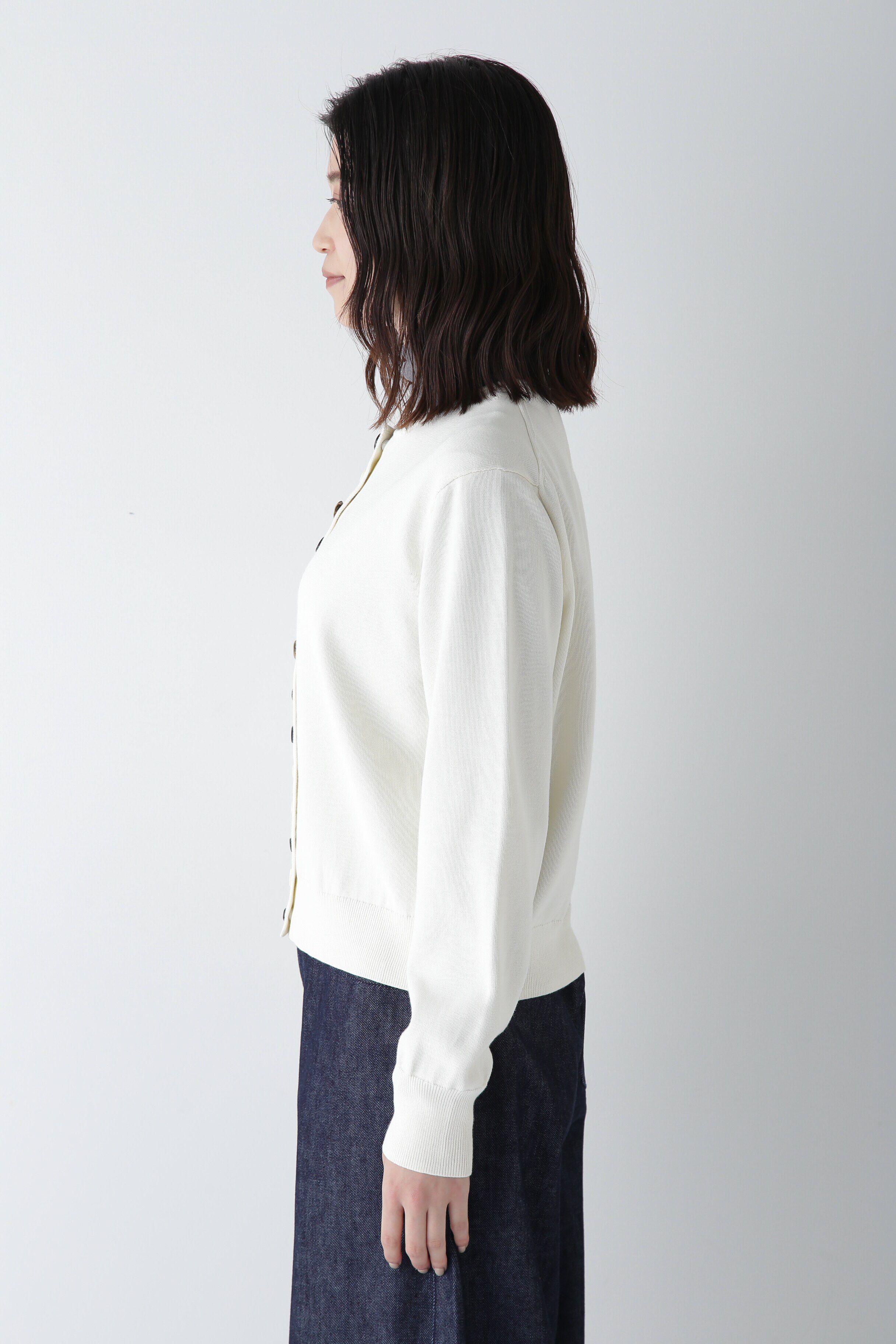  「◆【ウォッシャブル】オーガニックコットンマルチボタンカーディガン」|ニット・セーター|