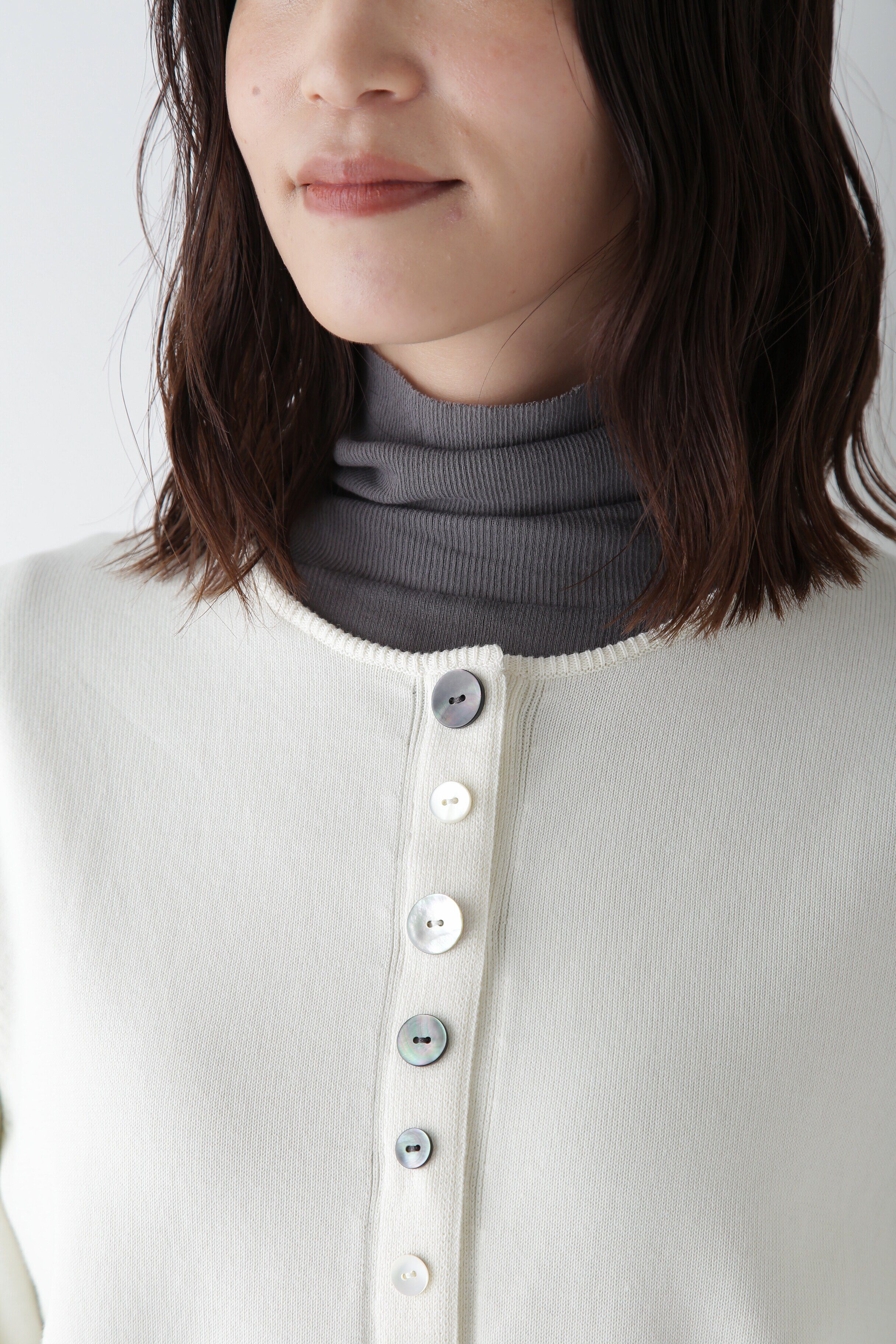  「◆【ウォッシャブル】オーガニックコットンマルチボタンカーディガン」|ニット・セーター|