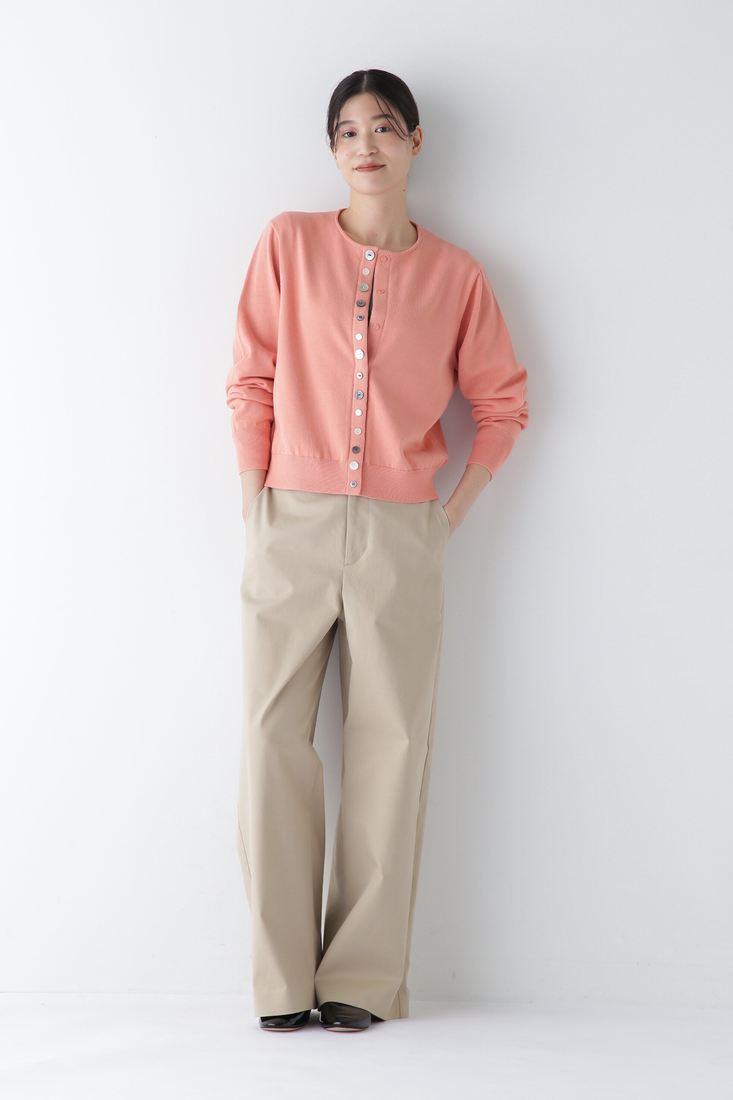  「◆【ウォッシャブル】オーガニックコットンマルチボタンカーディガン」|ニット・セーター|