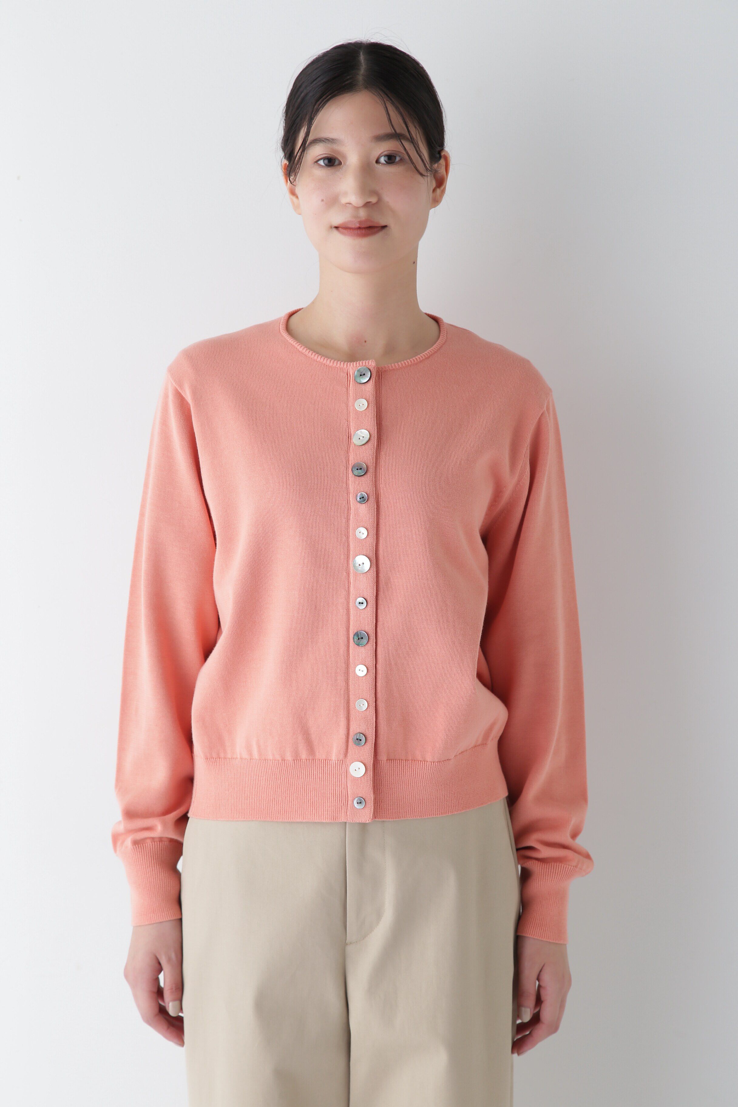  「◆【ウォッシャブル】オーガニックコットンマルチボタンカーディガン」|ニット・セーター|