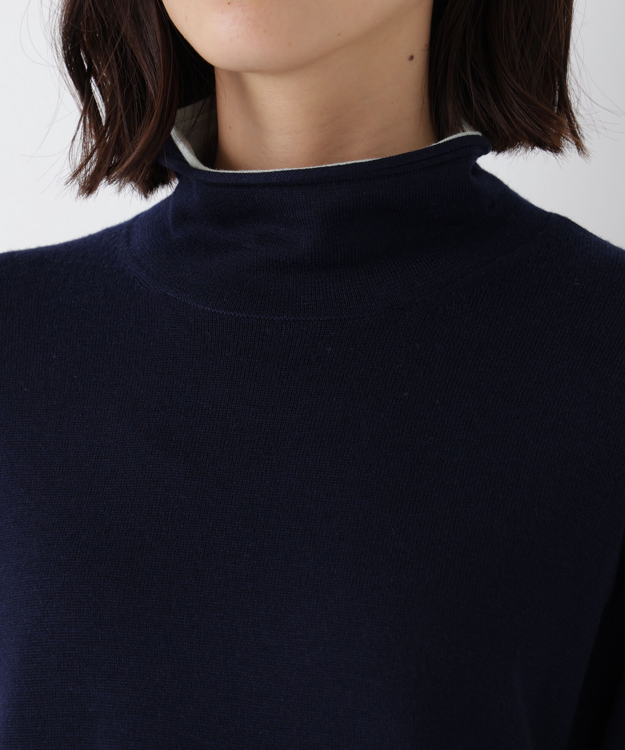  「◆ウールＭＩＸハイゲージバイカラータートルＰ／Ｏ」|ニット・セーター|