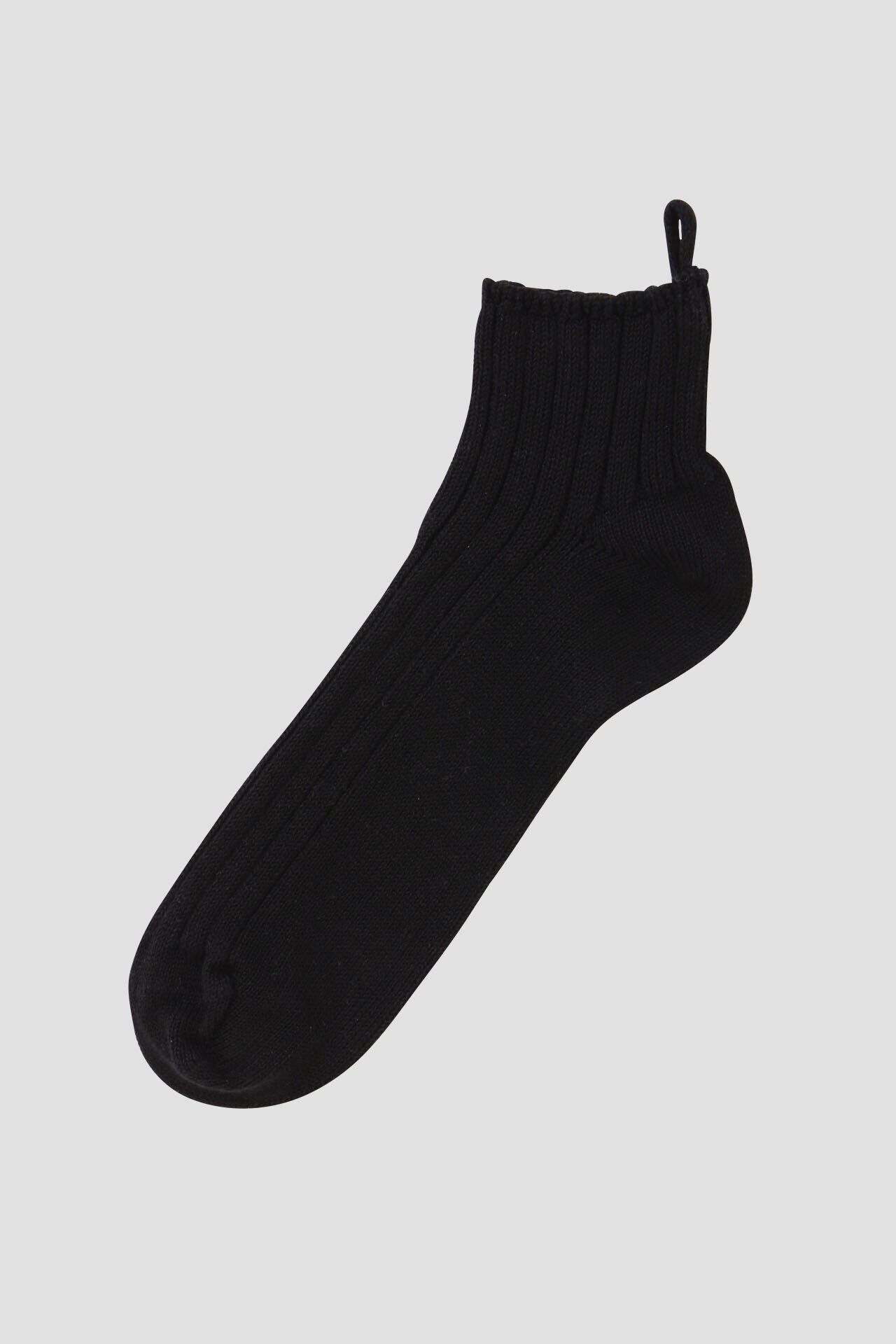 MARGARET HOWELL HOUSEHOLDGOODS「ORGANIC LINEN COTTON SOCKS」|ソックス|BLACK