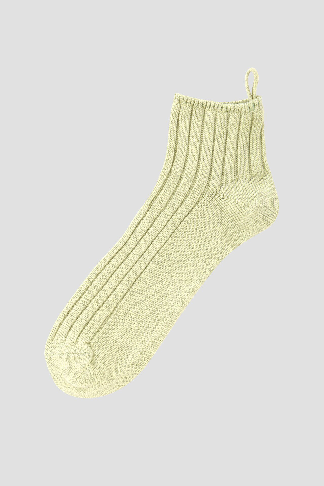MARGARET HOWELL HOUSEHOLDGOODS「ORGANIC LINEN COTTON SOCKS」|ソックス|LIGHT GREEN2