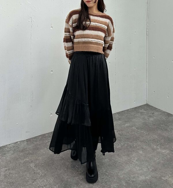 archives「シャイニーアシメティアードスカート」|スカート|