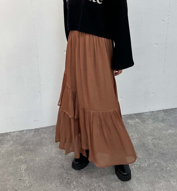 archives「シャイニーアシメティアードスカート」|スカート|