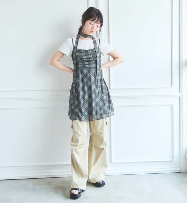 archives「&rsquo;チュールチェックミニキャミワンピース&rsquo;」|チュニック|