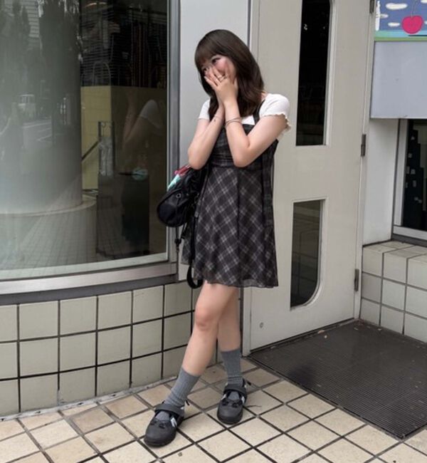 archives「&rsquo;チュールチェックミニキャミワンピース&rsquo;」|チュニック|