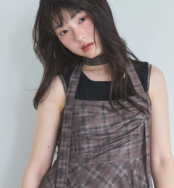 archives「&rsquo;チュールチェックミニキャミワンピース&rsquo;」|チュニック|