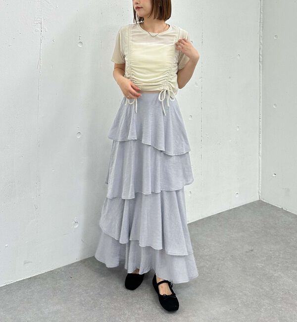 archives「アシメ楊柳シャイニーティアードスカート」|スカート|