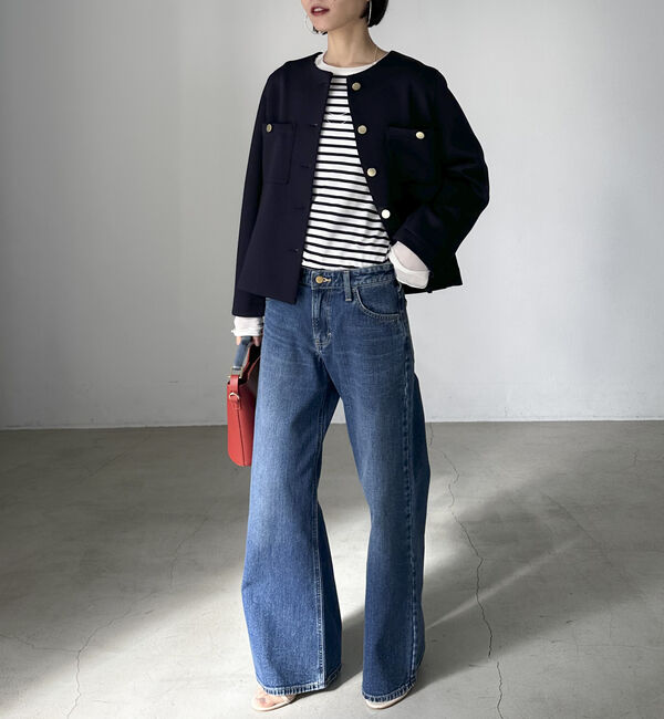 Doux archives「カルゼダンボールノーカラージャケット」|ノーカラージャケット|