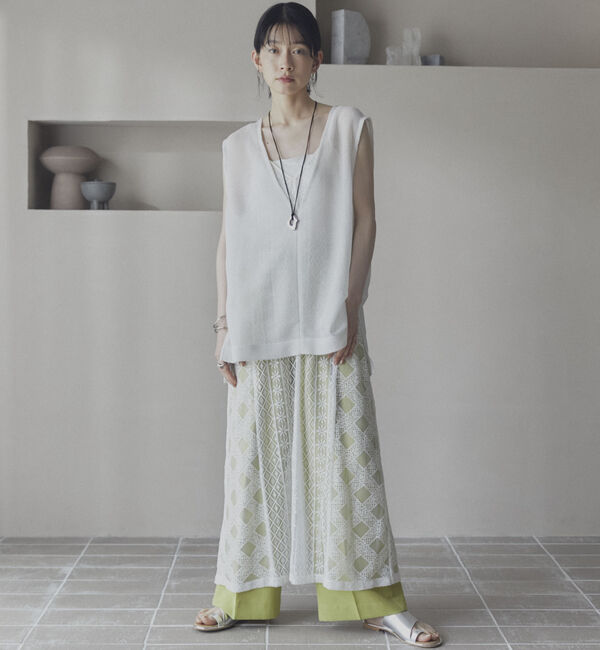 Doux archives「ラメメッシュベスト」|テーラードジャケット|