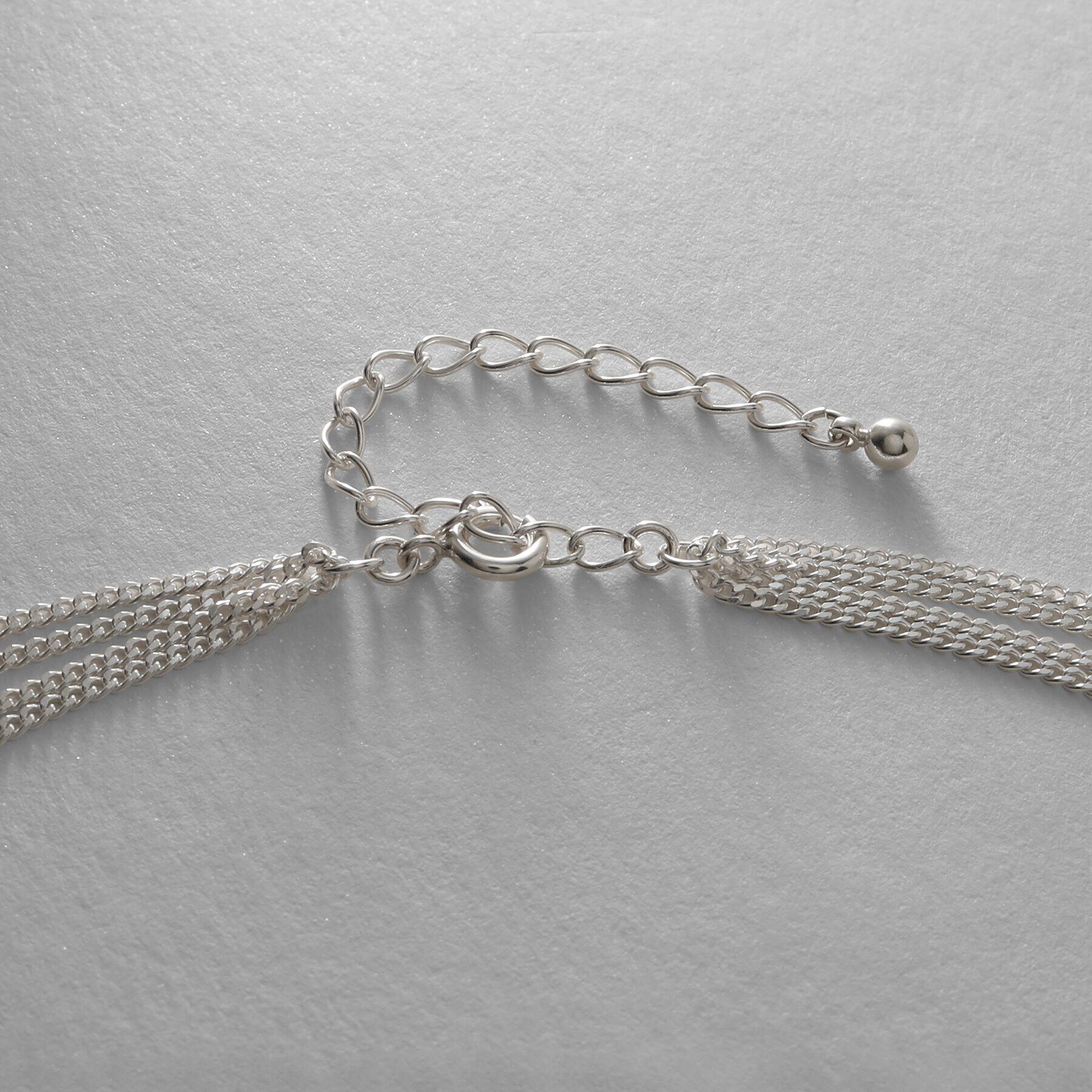 COCOSHNIK ONKITSCH「シルバー カーブチェーン レイヤード ネックレス」|ネックレス|