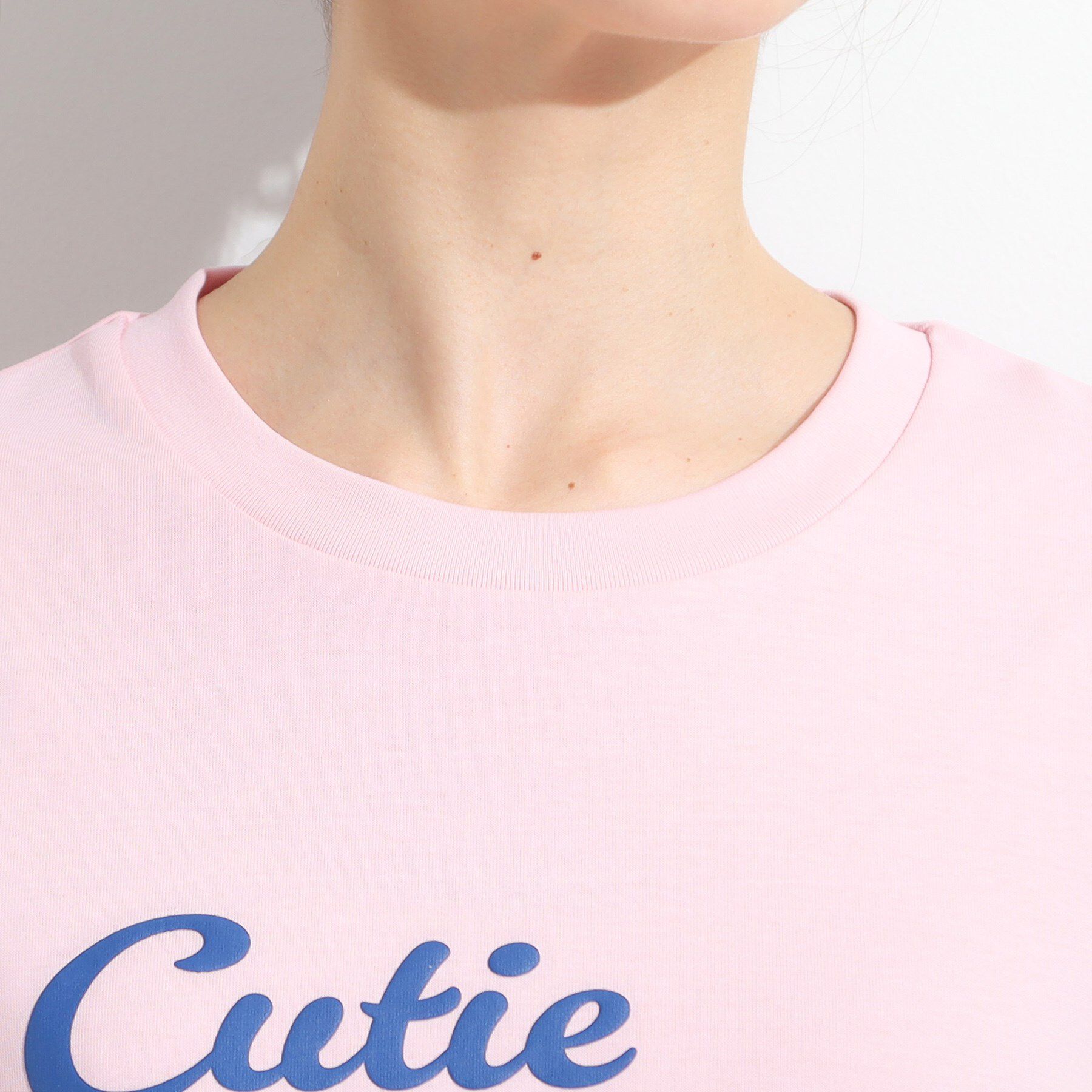 SHOO･LA･RUE「【S-LL/汗ジミ軽減/ひんやり/UVカット】フリルTシャツ」|Tシャツ・カットソー|